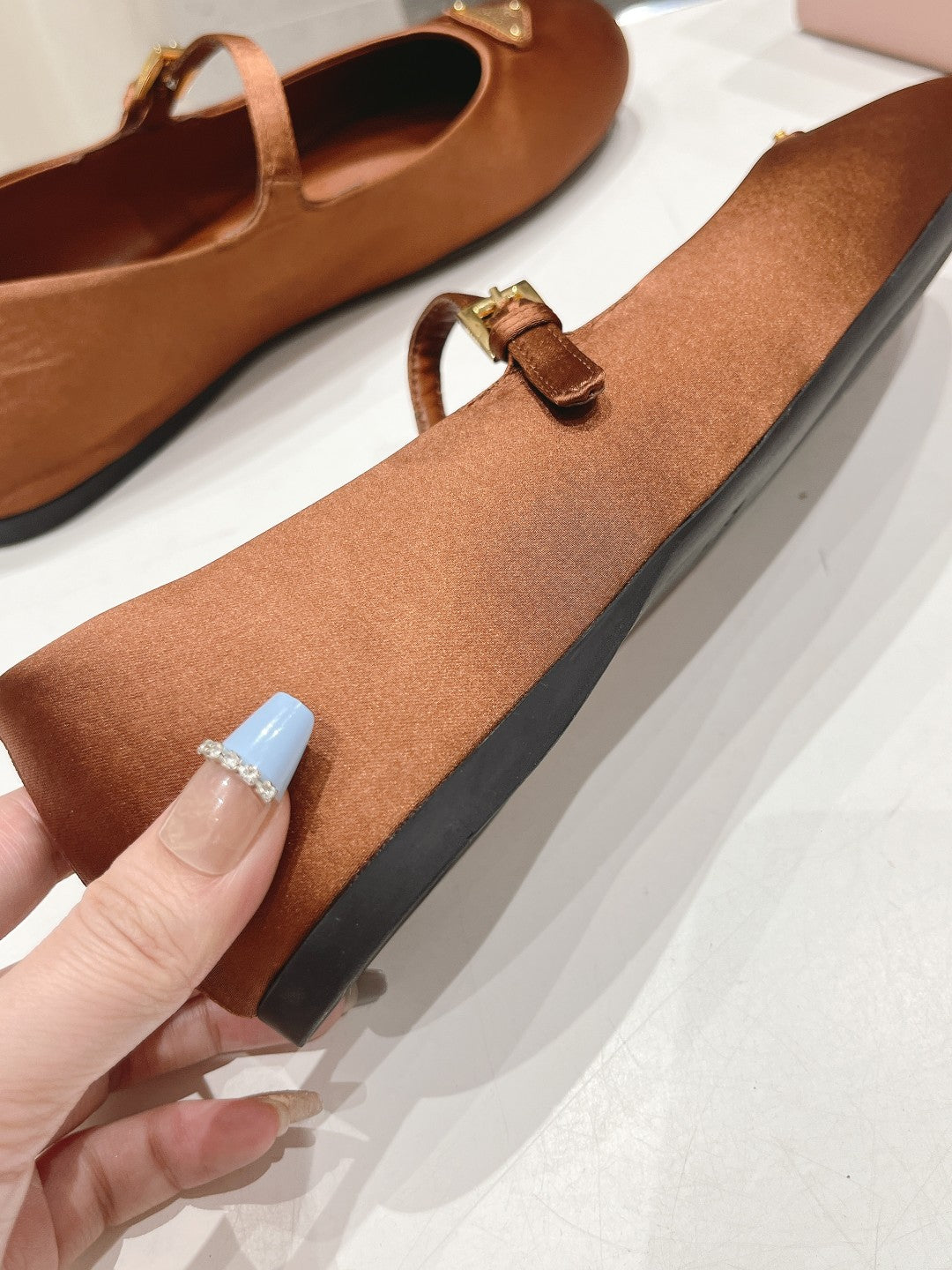PRA SATIN BALLERINAS BROWN - 34