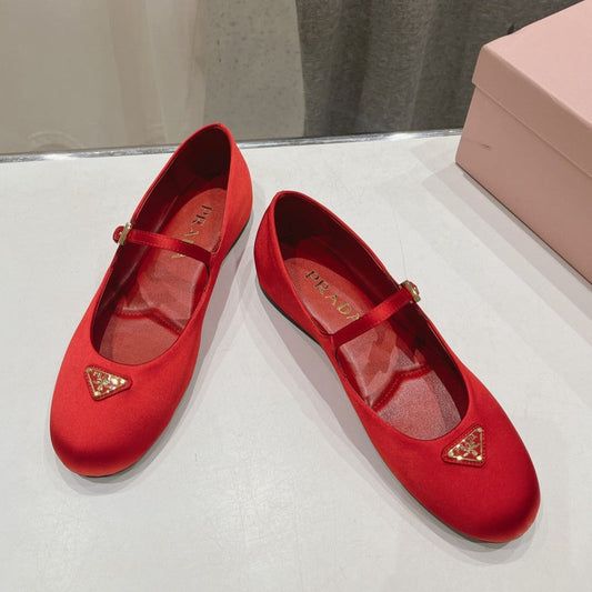 PRA SATIN BALLERINAS CRIMSON - 34