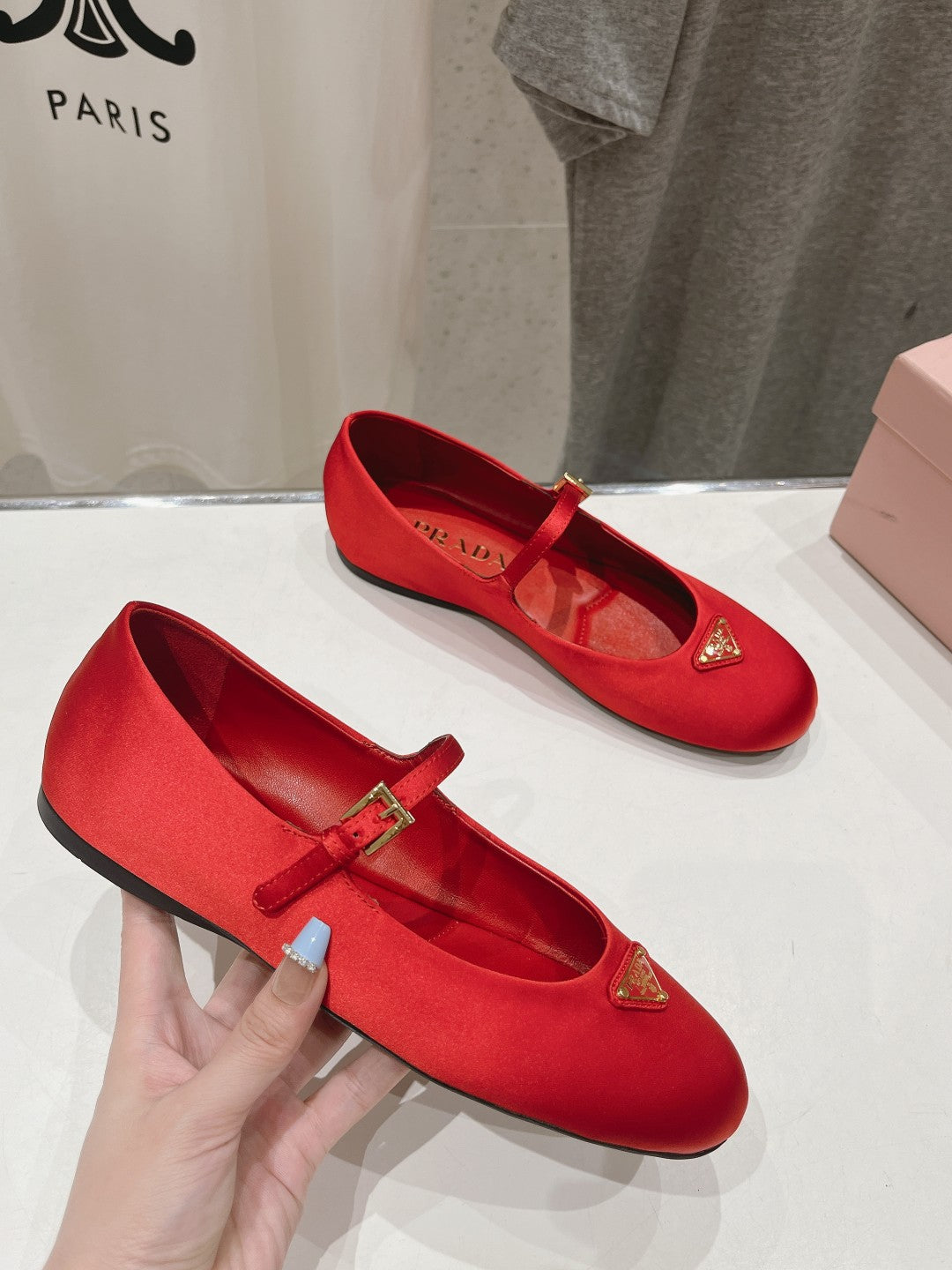 PRA SATIN BALLERINAS CRIMSON - 34