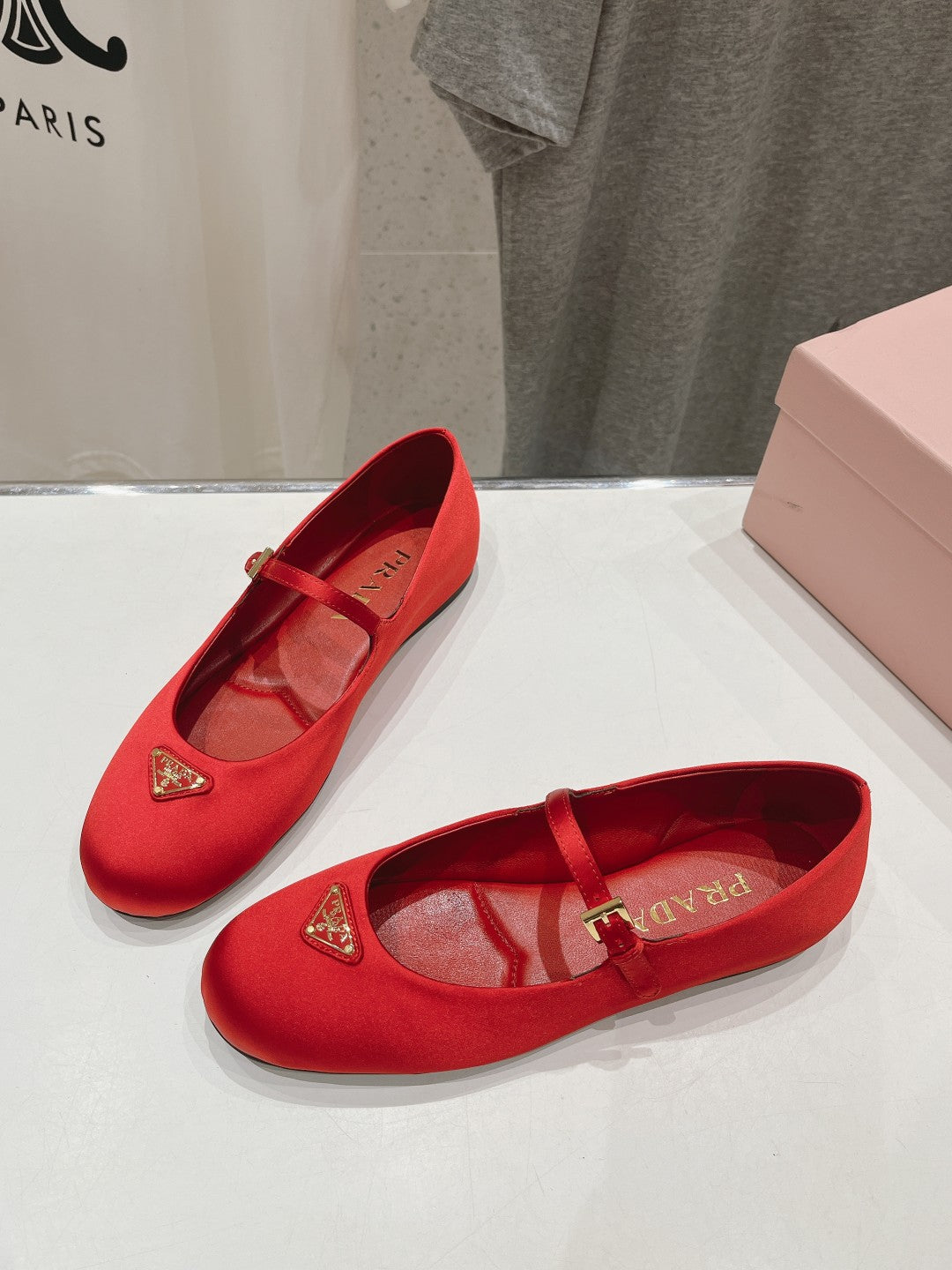 PRA SATIN BALLERINAS CRIMSON - 34
