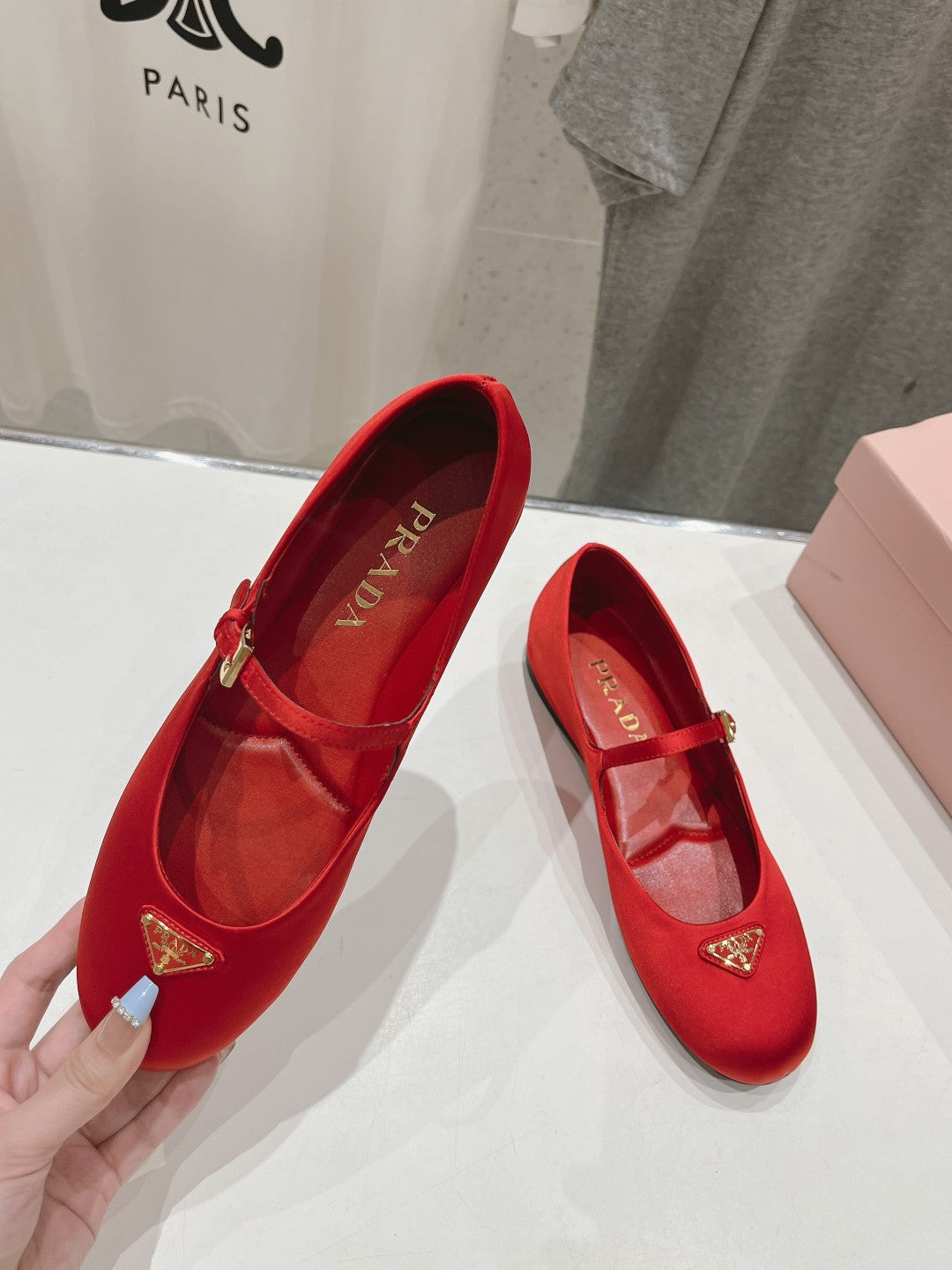 PRA SATIN BALLERINAS CRIMSON - 34