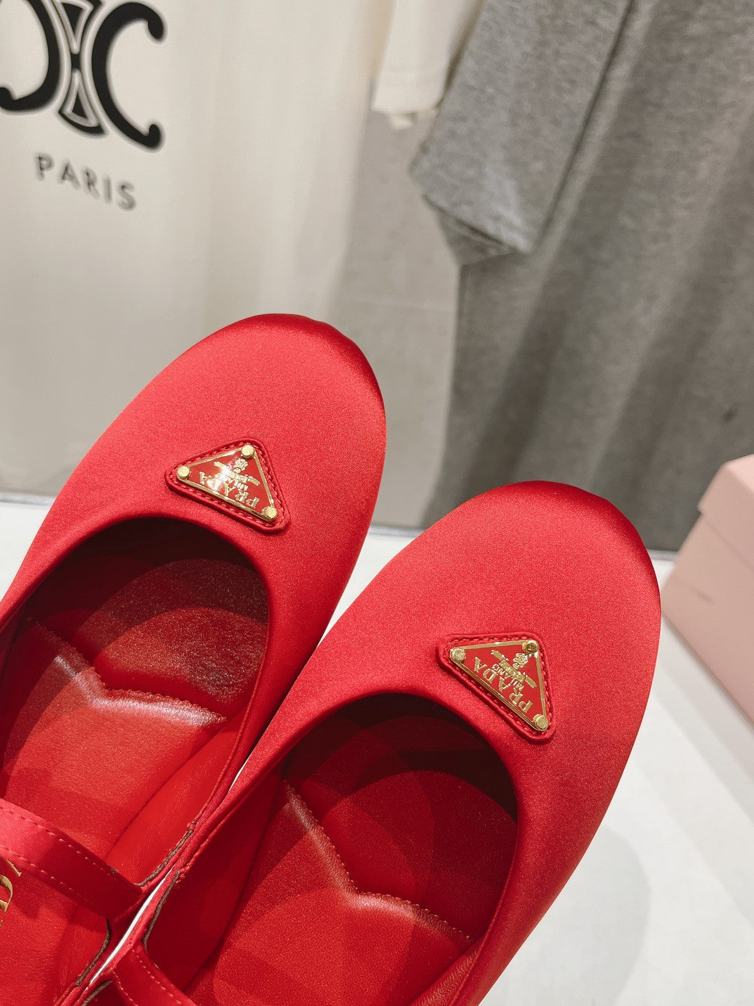PRA SATIN BALLERINAS CRIMSON - 34