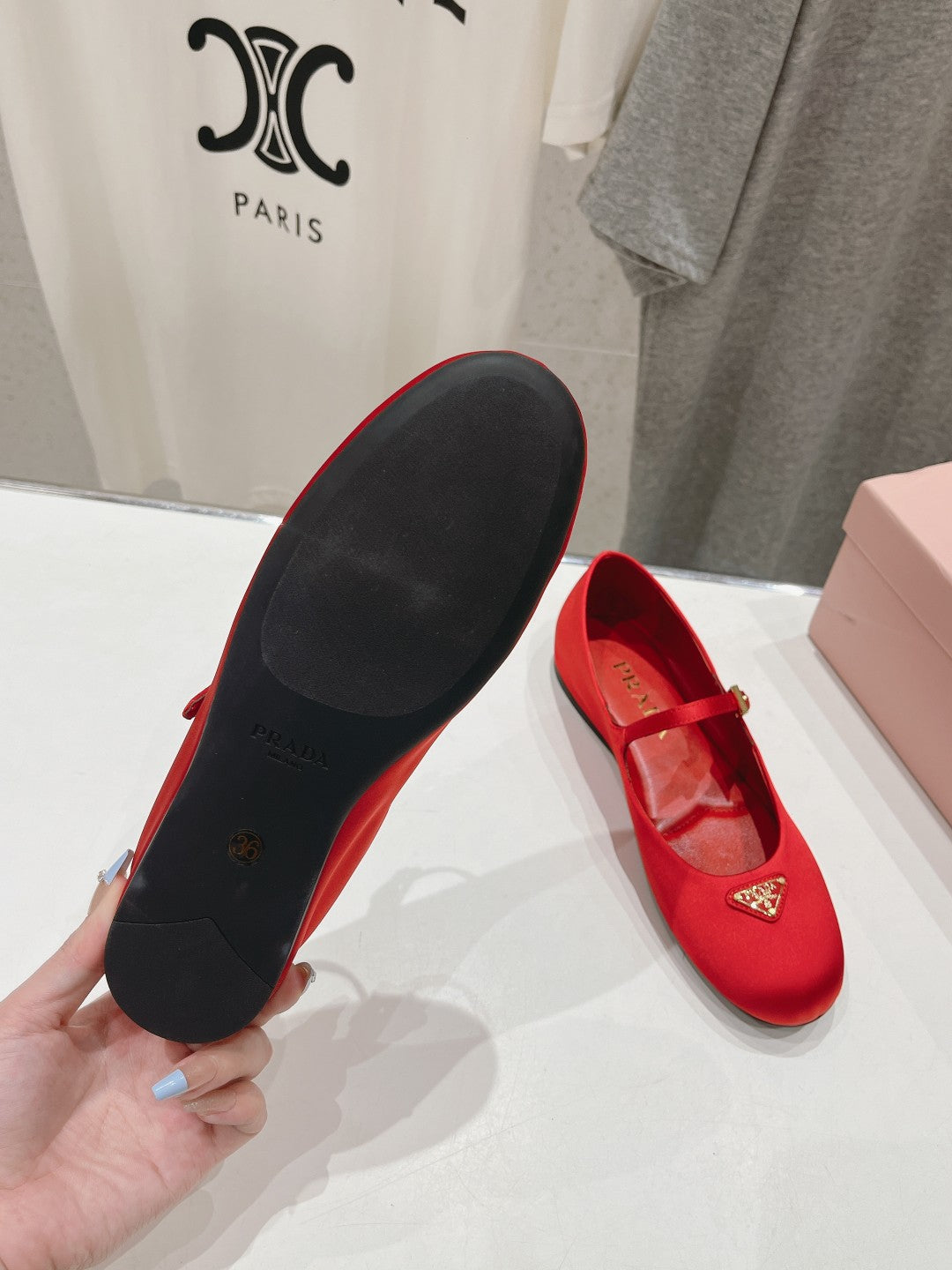 PRA SATIN BALLERINAS CRIMSON - 34