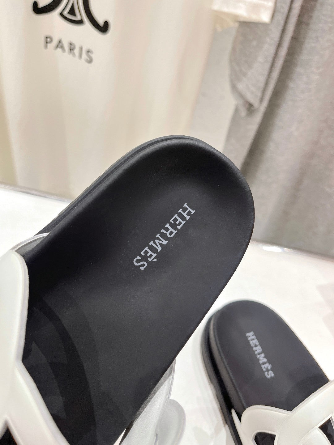 EXTRA SANDAL BLACK MIX WHITE CALFSKIN - 35