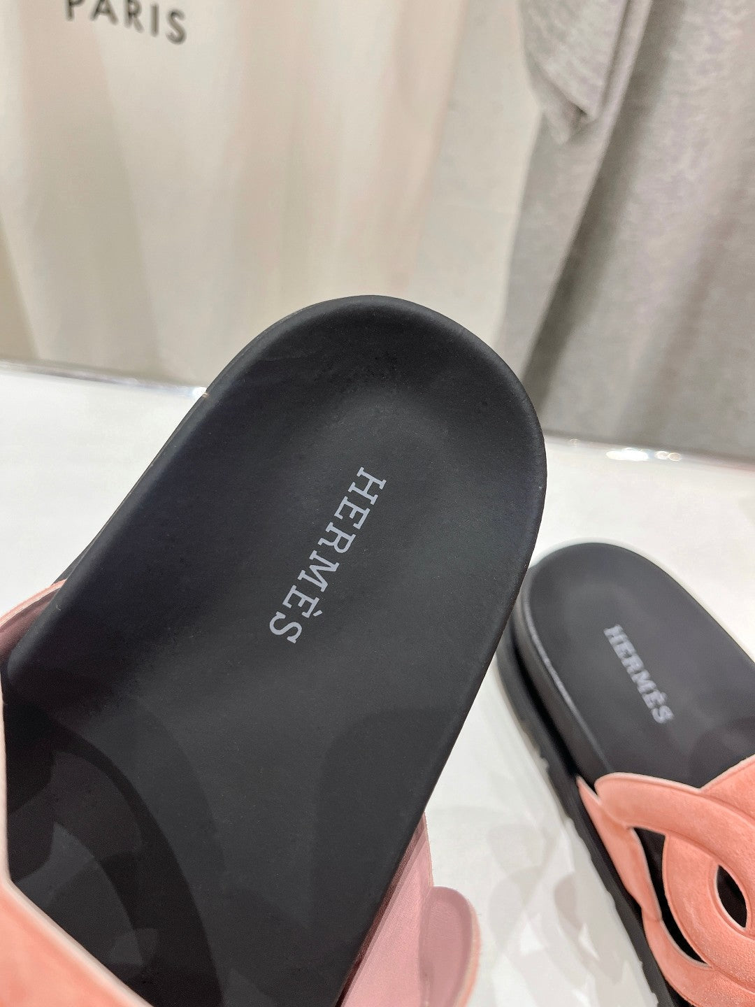 EXTRA SANDAL BLACK MIX PEACH MIX MOSS CALFSKIN - 35