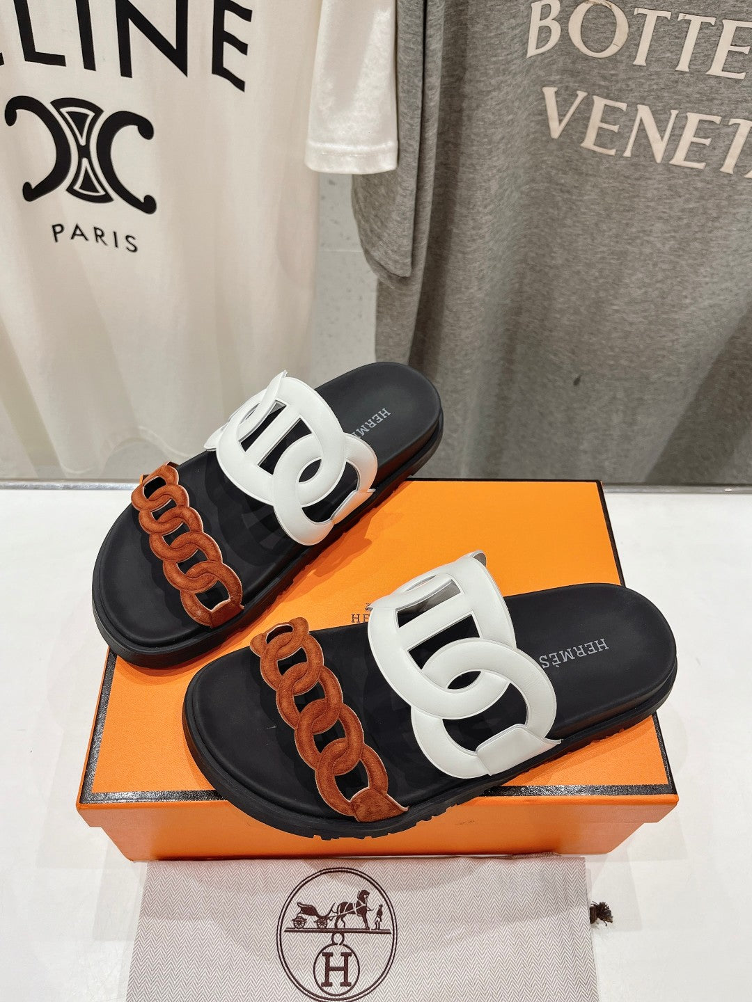 EXTRA SANDAL BLACK MIX WHITE MIX SYRUP CALFSKIN - 35