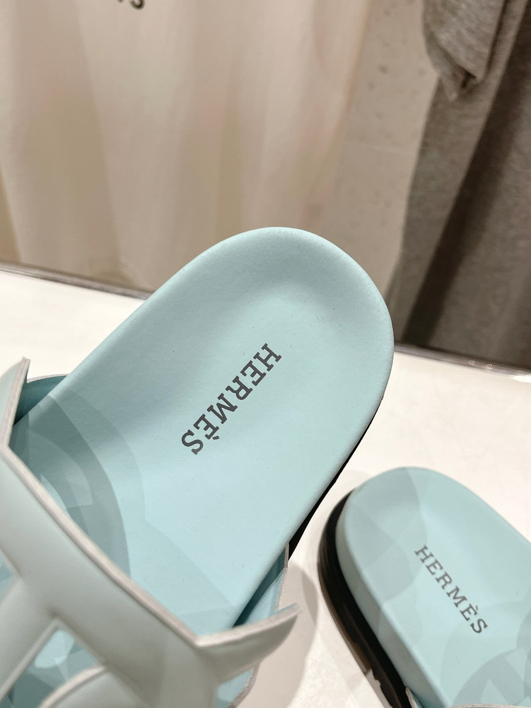 EXTRA SANDAL PASTEL PASTEL BLUE CALFSKIN - 35