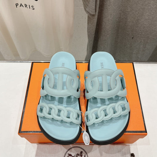 EXTRA SANDAL PASTEL PASTEL BLUE CALFSKIN - 35