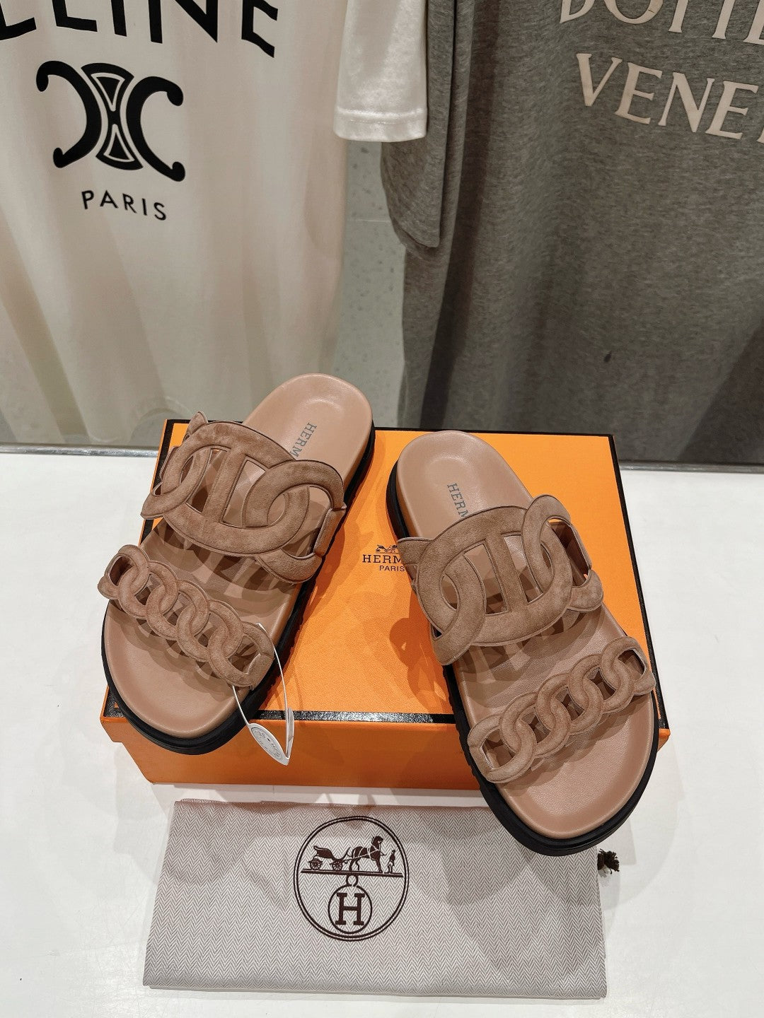 EXTRA SANDAL PASTEL PINK NUDE CALFSKIN - 35