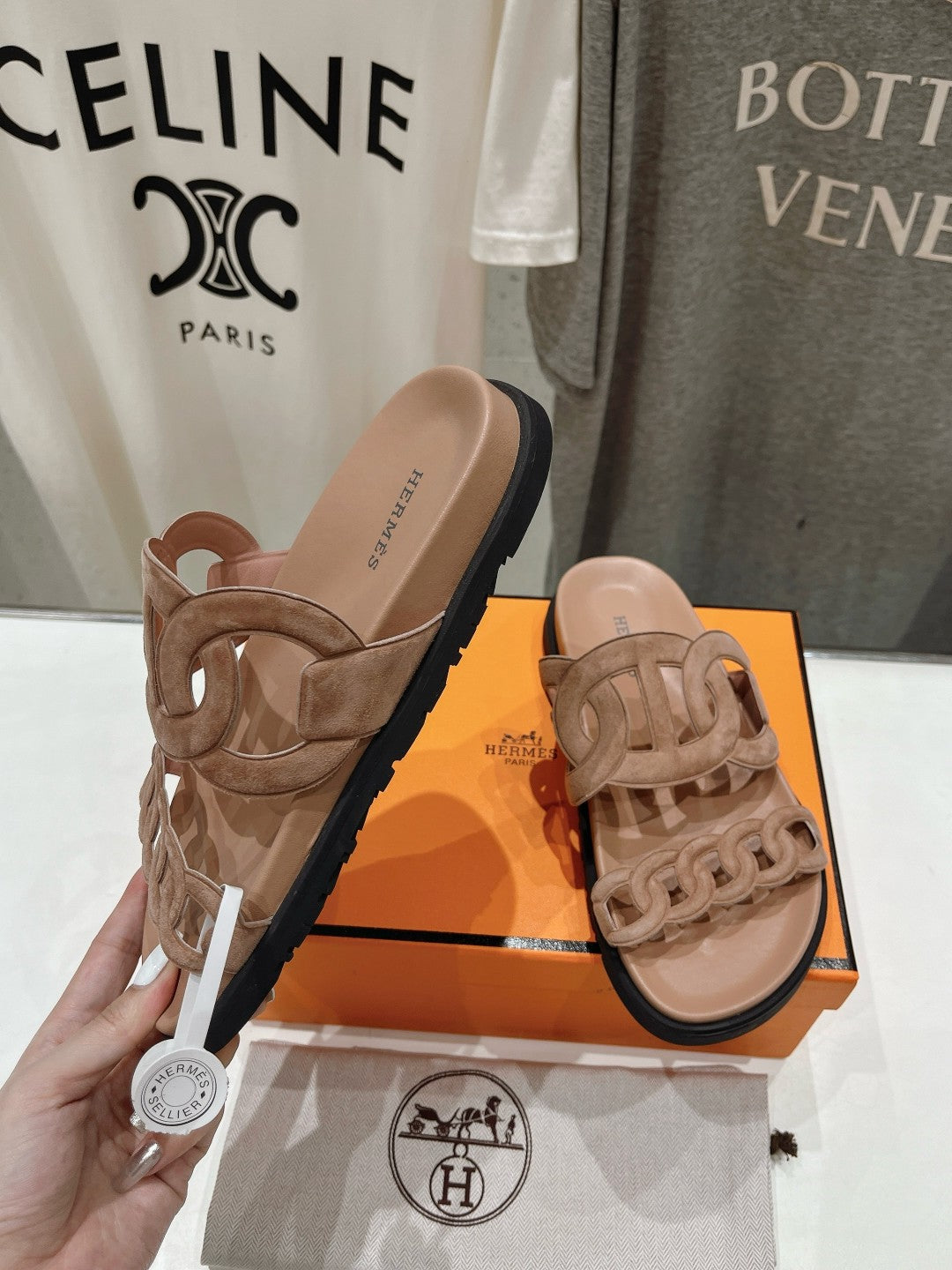 EXTRA SANDAL PASTEL PINK NUDE CALFSKIN - 35