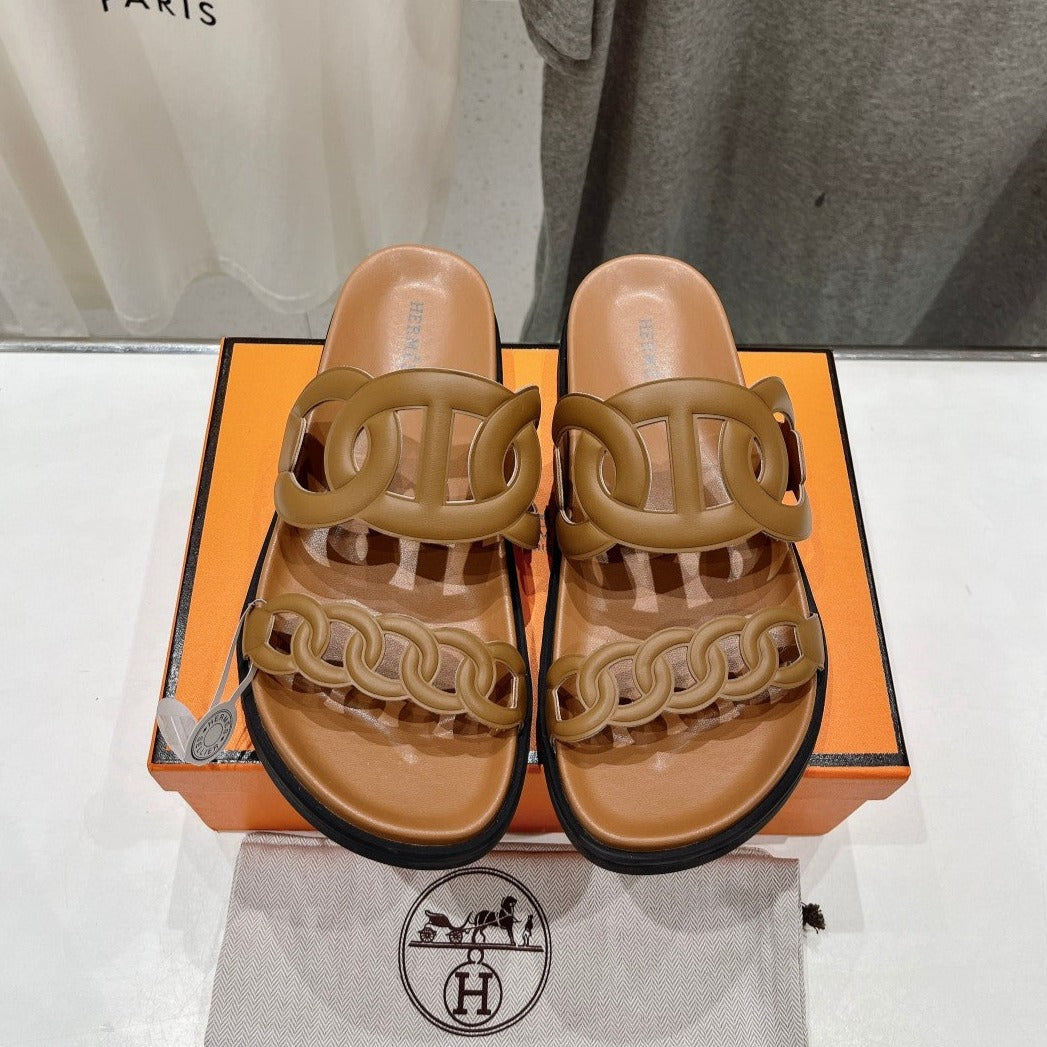 EXTRA SANDAL CARAMEL CALFSKIN - 35
