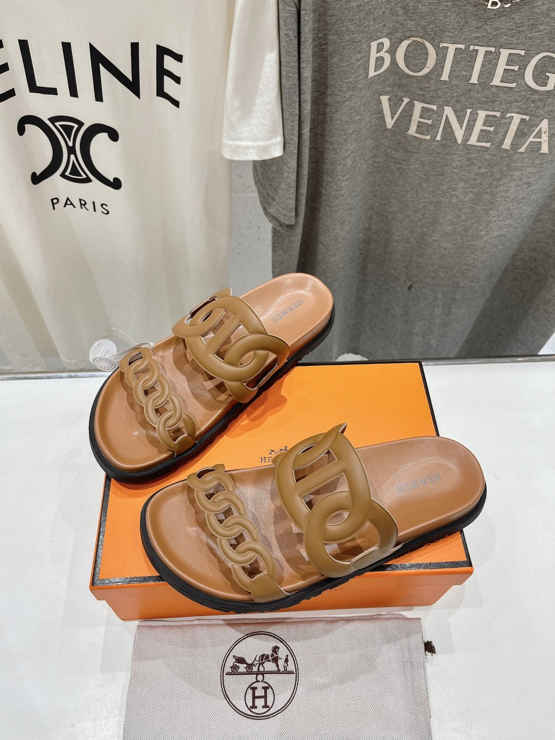 EXTRA SANDAL CARAMEL CALFSKIN - 35