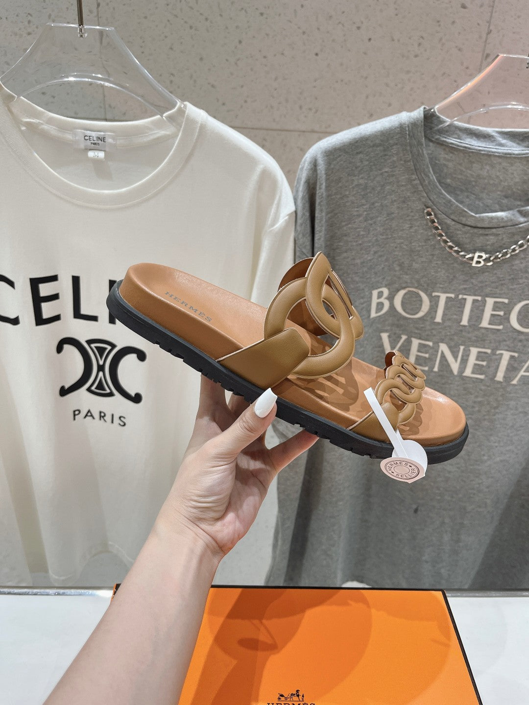 EXTRA SANDAL CARAMEL CALFSKIN - 35