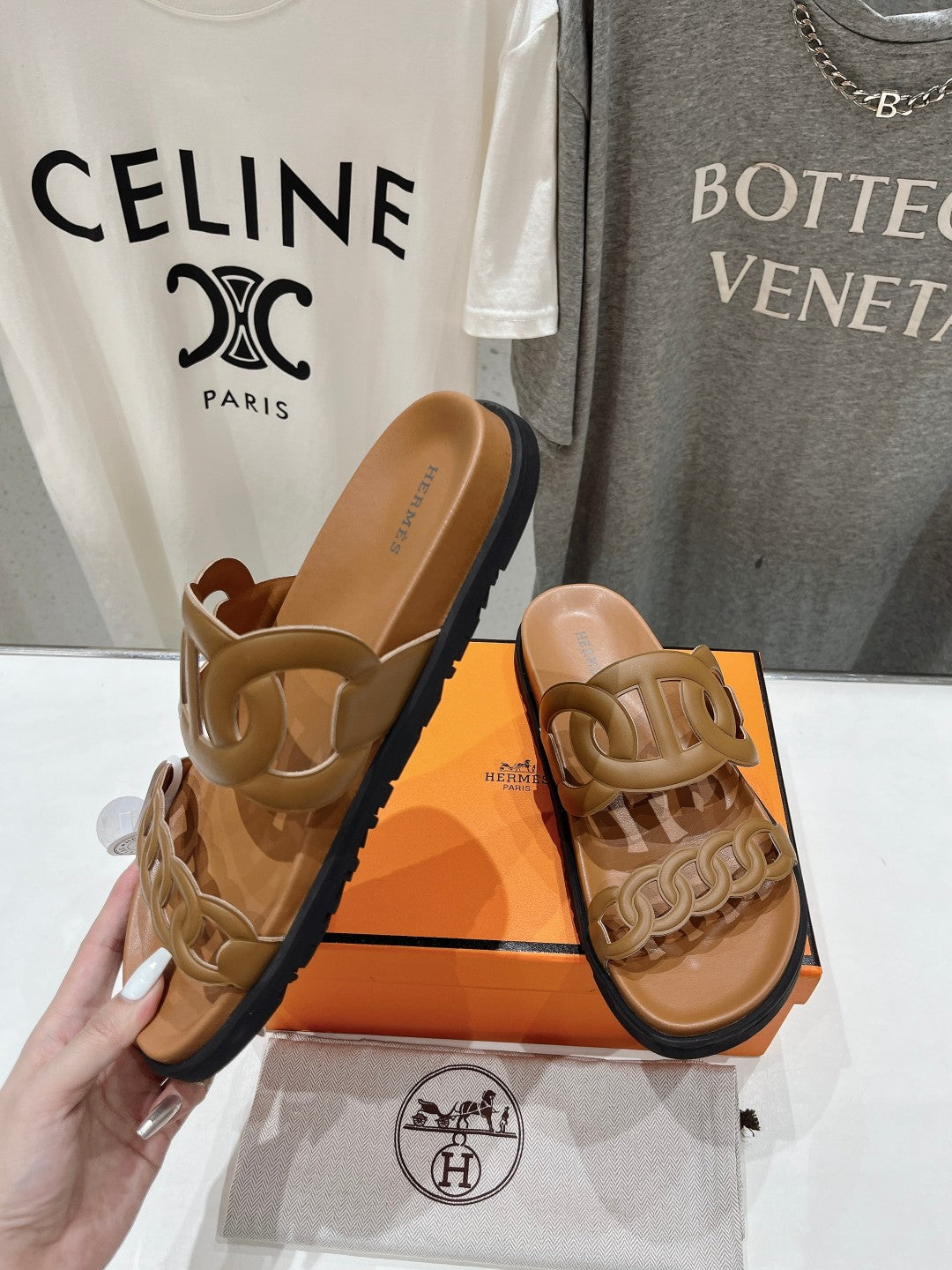 EXTRA SANDAL CARAMEL CALFSKIN - 35