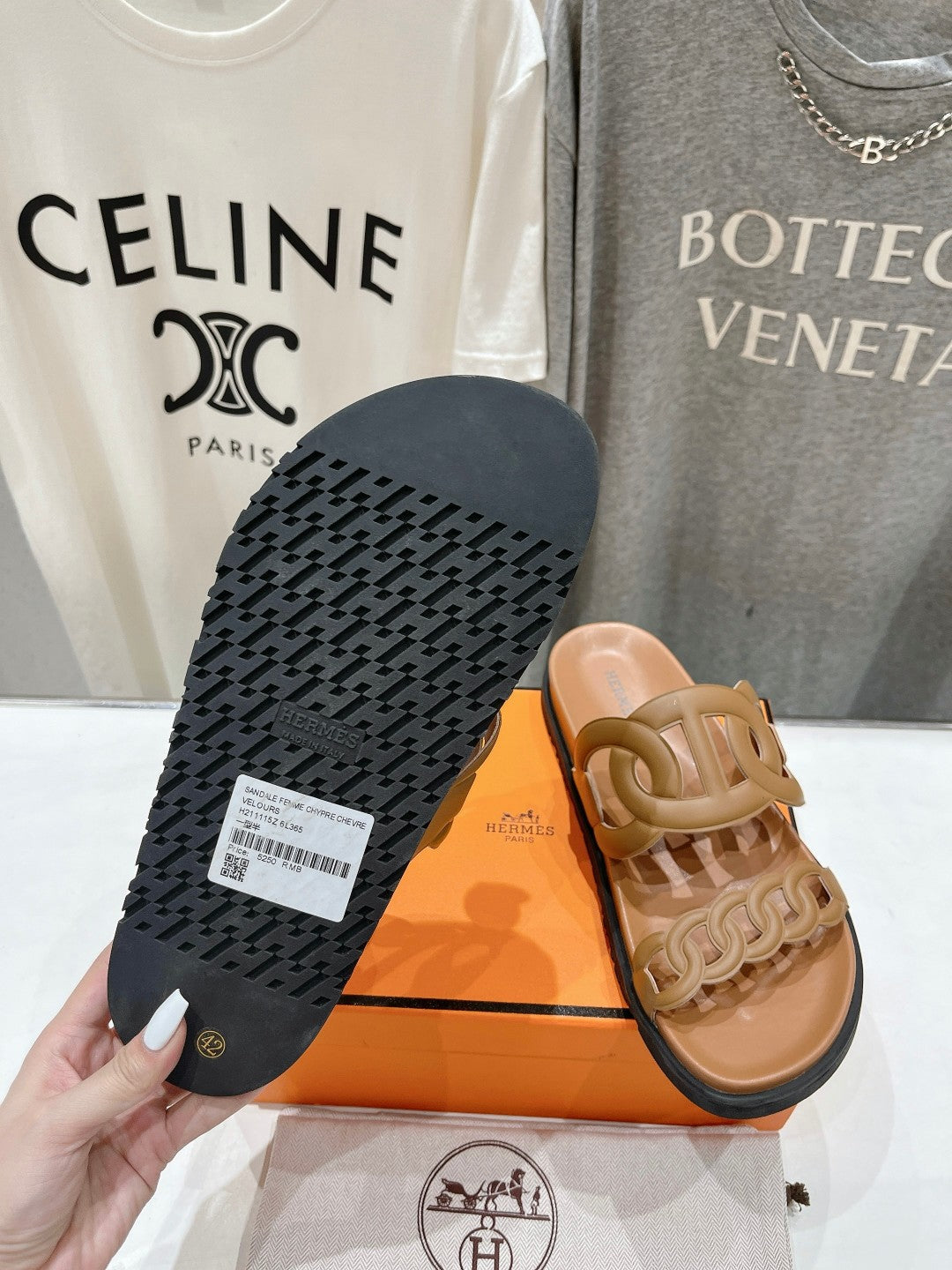 EXTRA SANDAL CARAMEL CALFSKIN - 35