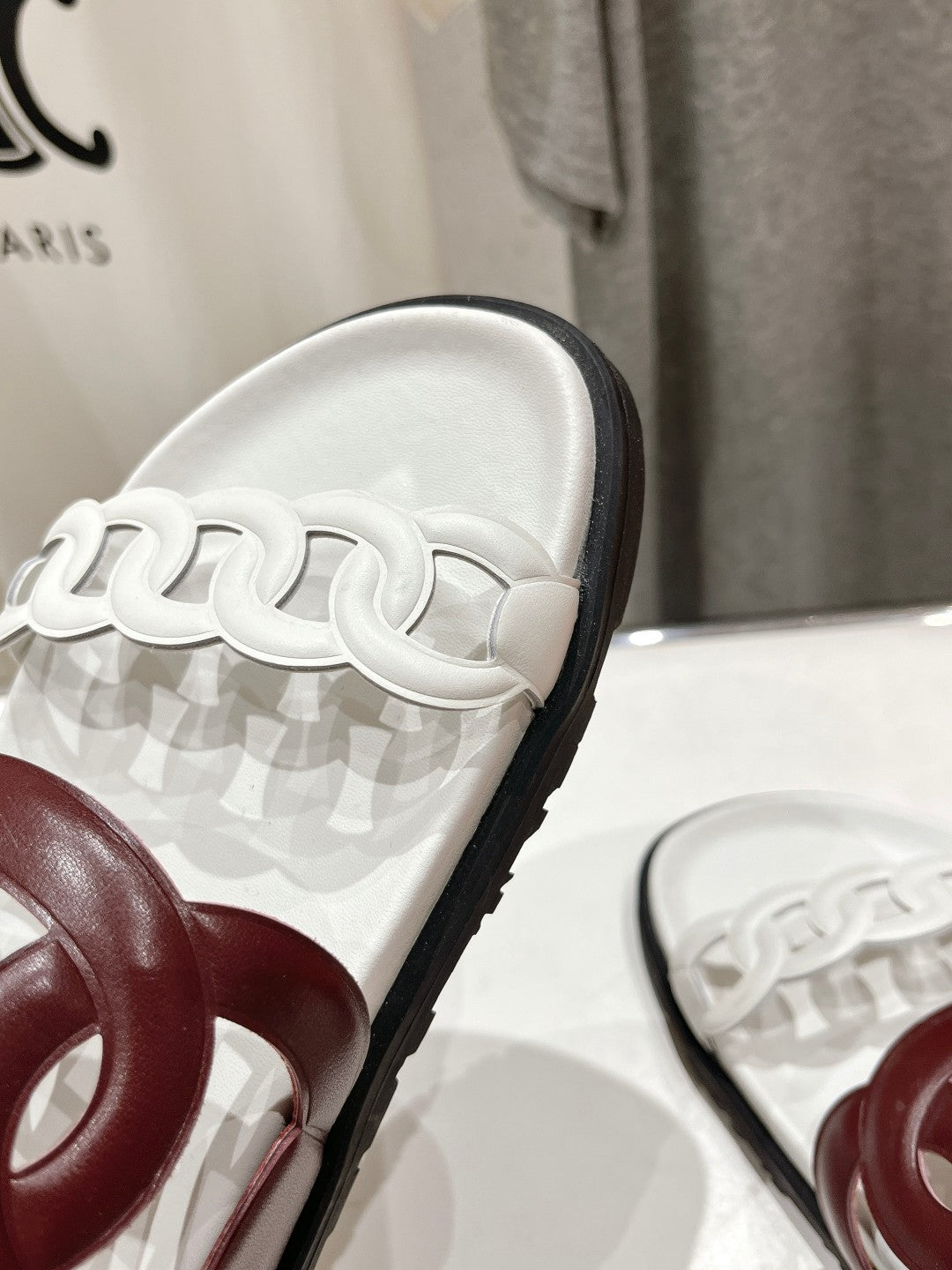 EXTRA SANDAL WHITE MIX BROWN CALFSKIN - 35