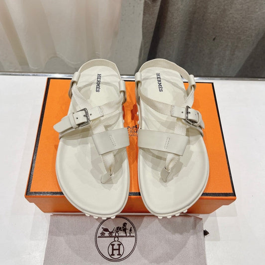 SANDAL BRAIDED 30 WHITE CALFSKIN - 35