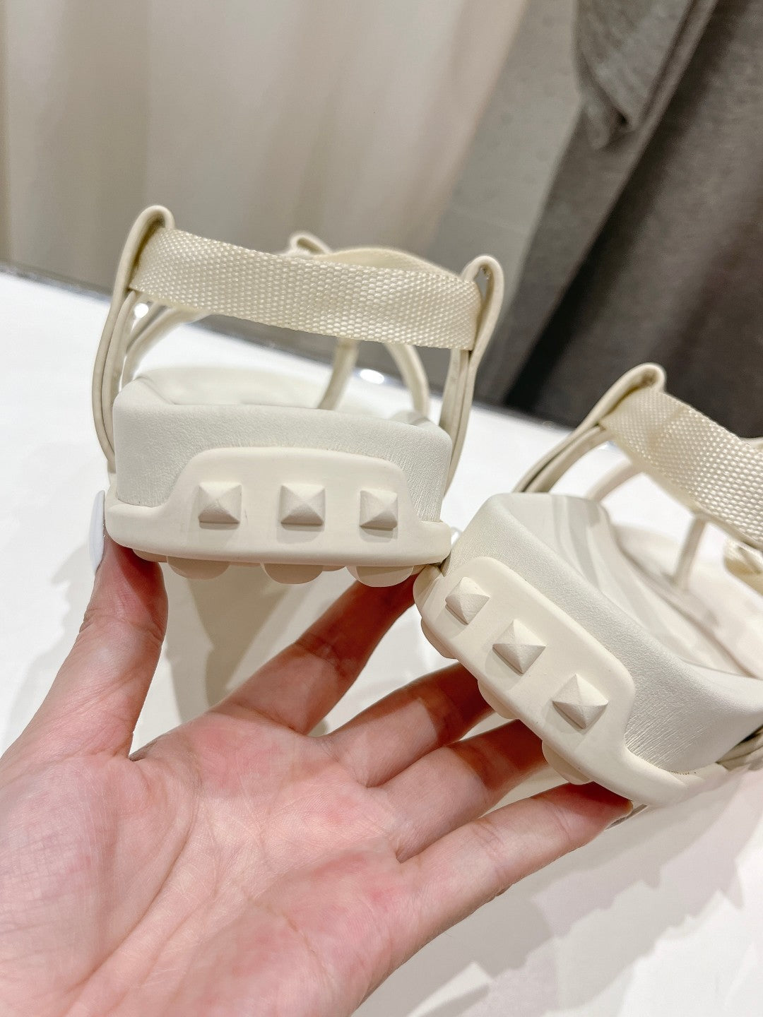 SANDAL BRAIDED 30 WHITE CALFSKIN - 35