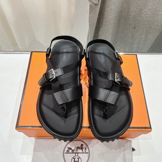 SANDAL BRAIDED 30 BLACK CALFSKIN - 35