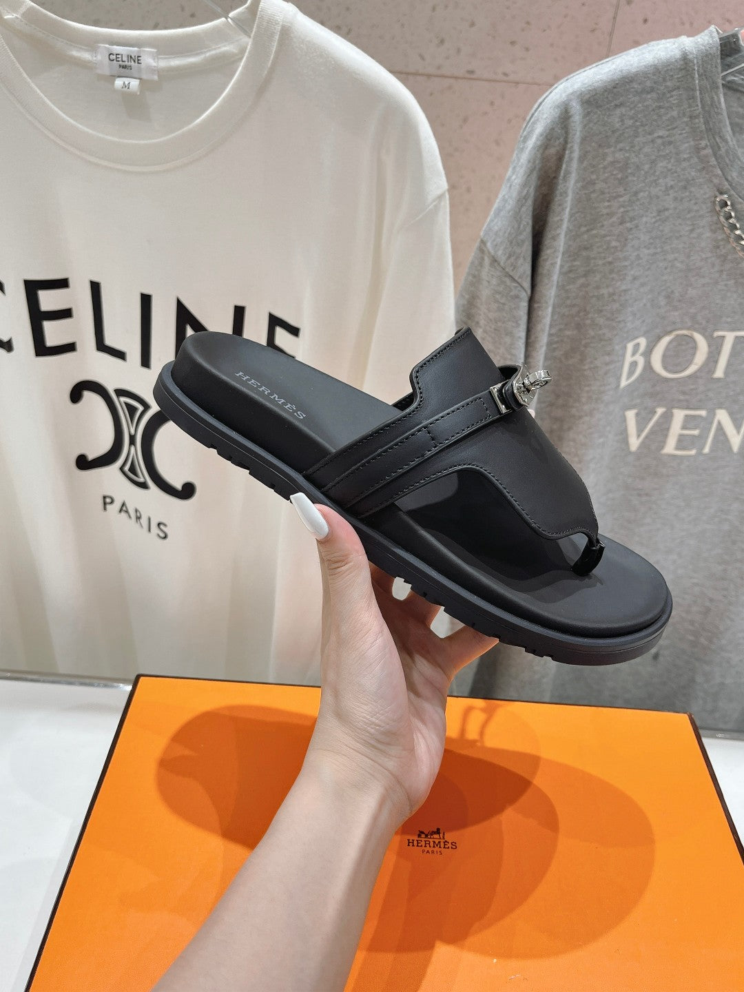 EMPIRE SANDAL BLACK CALFSKIN - 35