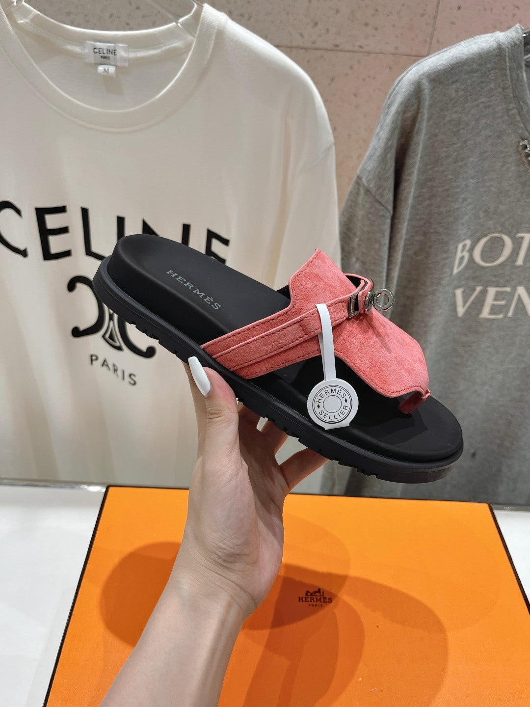EMPIRE SANDAL BLACK MIX PINK SUEDE - 35