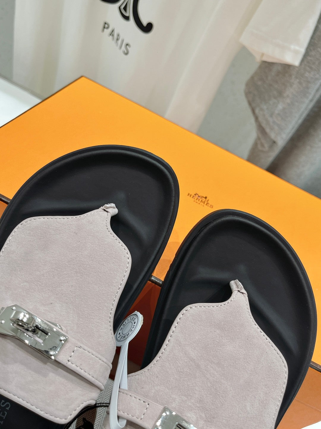 EMPIRE SANDAL BLACK MIX LIGHT GRAY SUEDE - 35