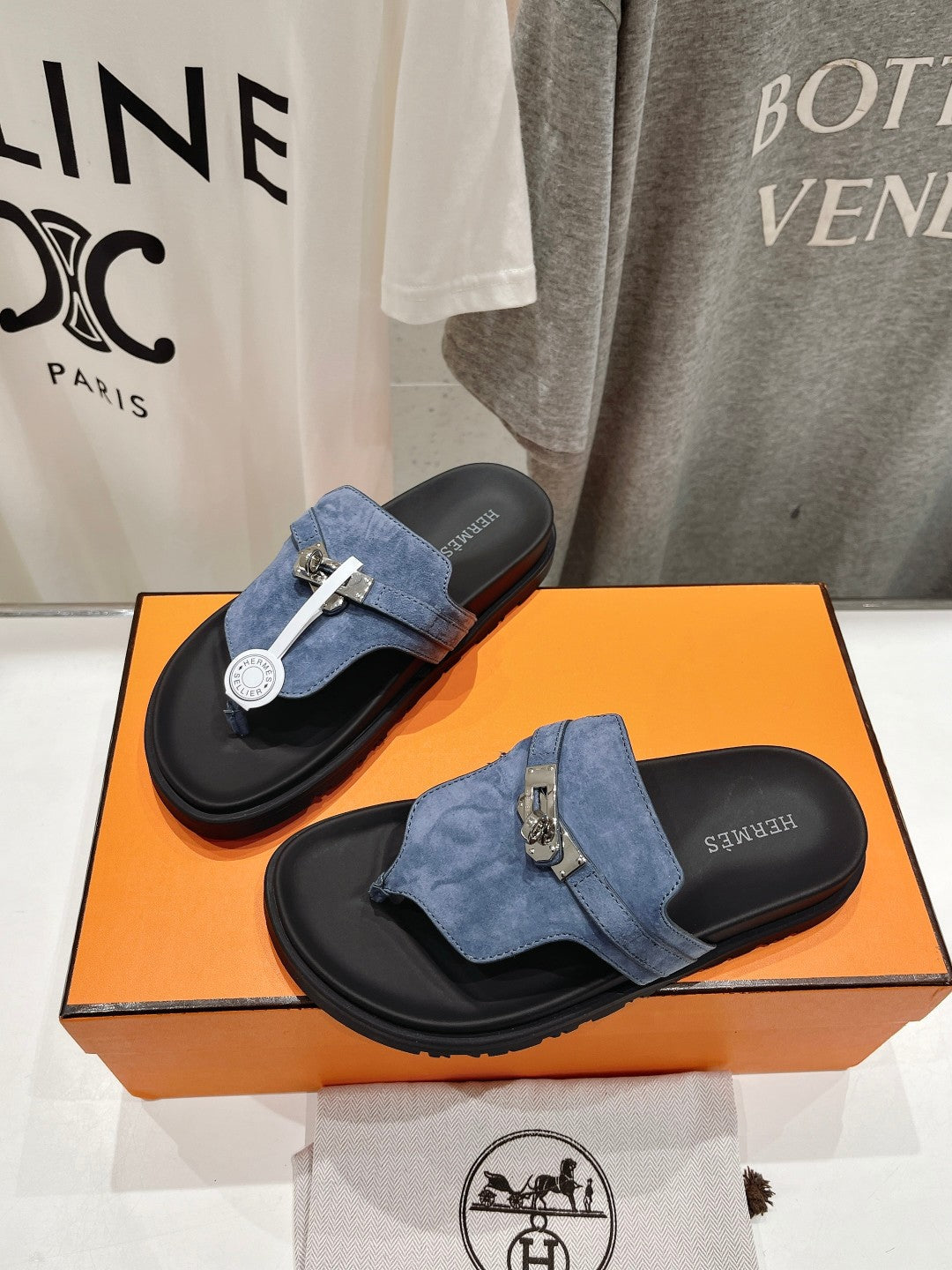 EMPIRE SANDAL BLACK MIX STONE SUEDE - 35