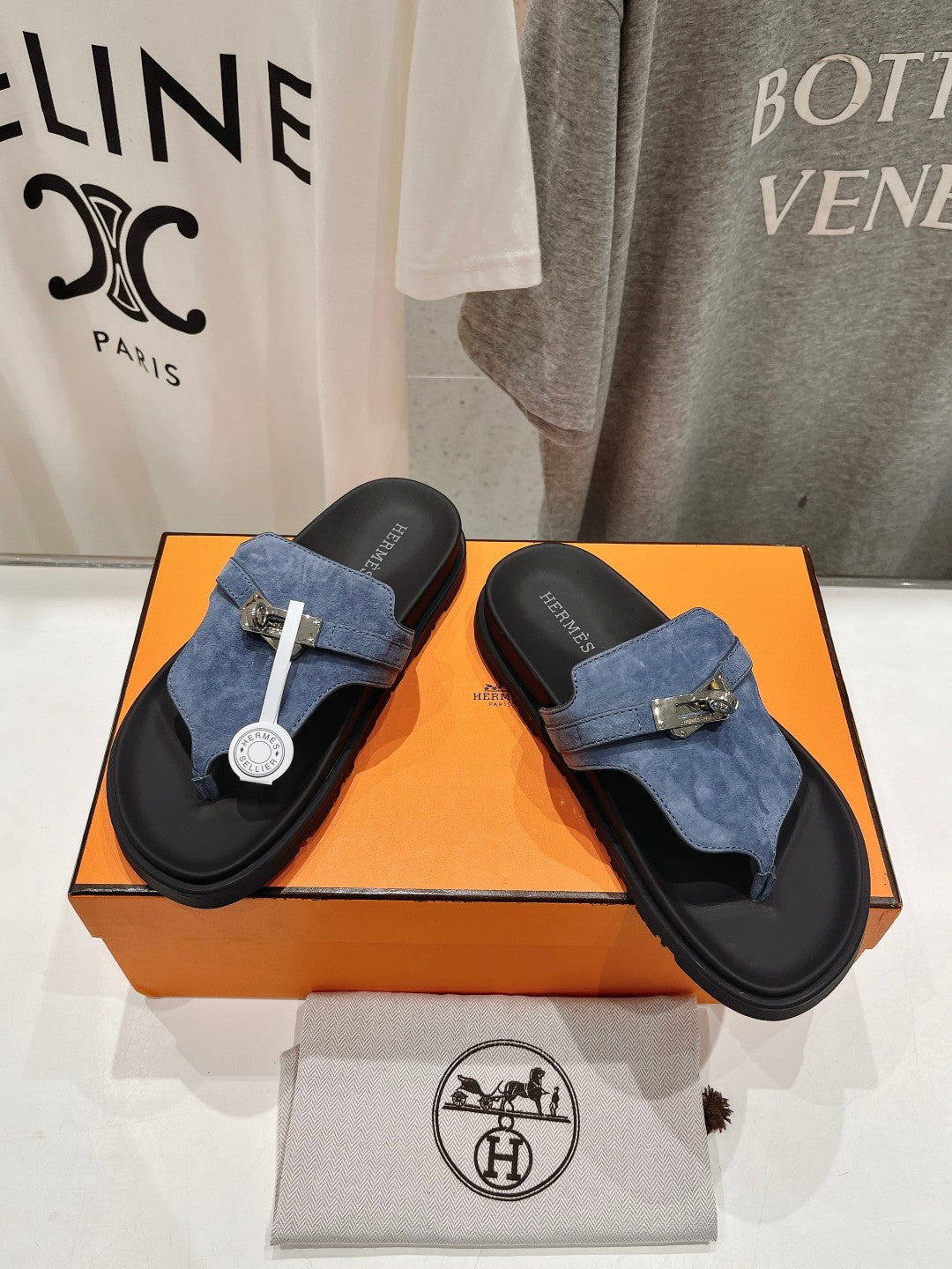 EMPIRE SANDAL BLACK MIX STONE SUEDE - 35