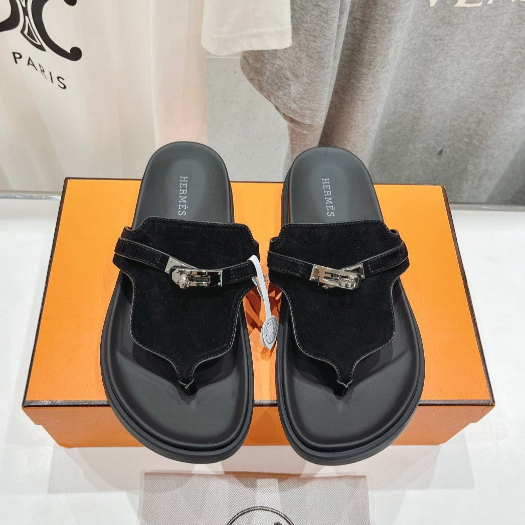 EMPIRE SANDAL BLACK SUEDE - 35