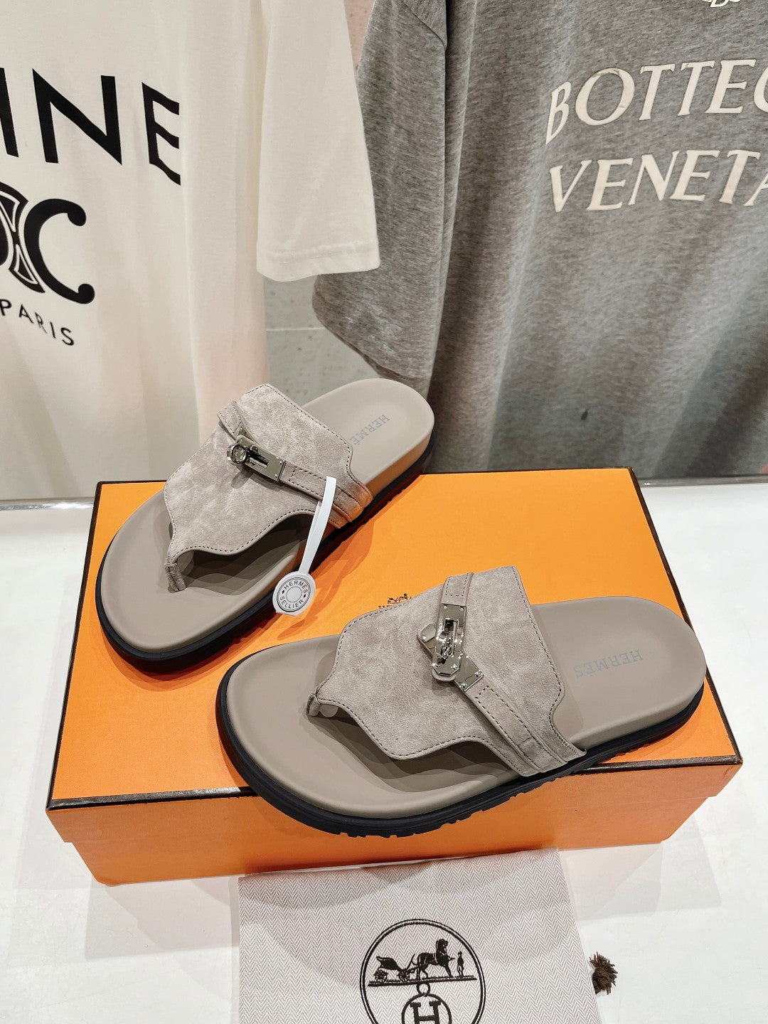 EMPIRE SANDAL LIGHT GRAY SUEDE - 35