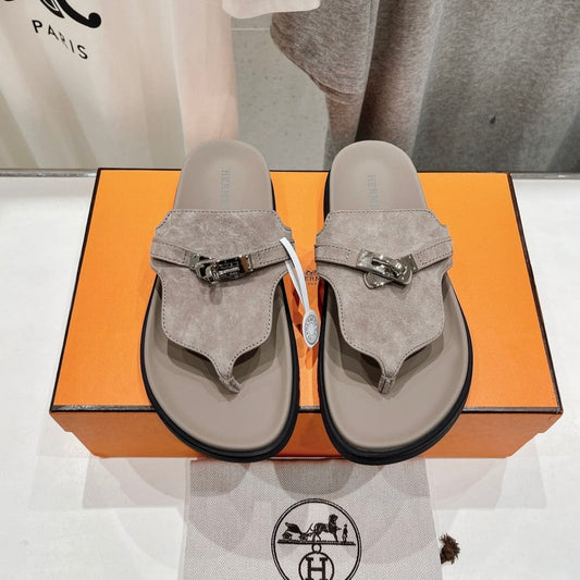 EMPIRE SANDAL LIGHT GRAY SUEDE - 35
