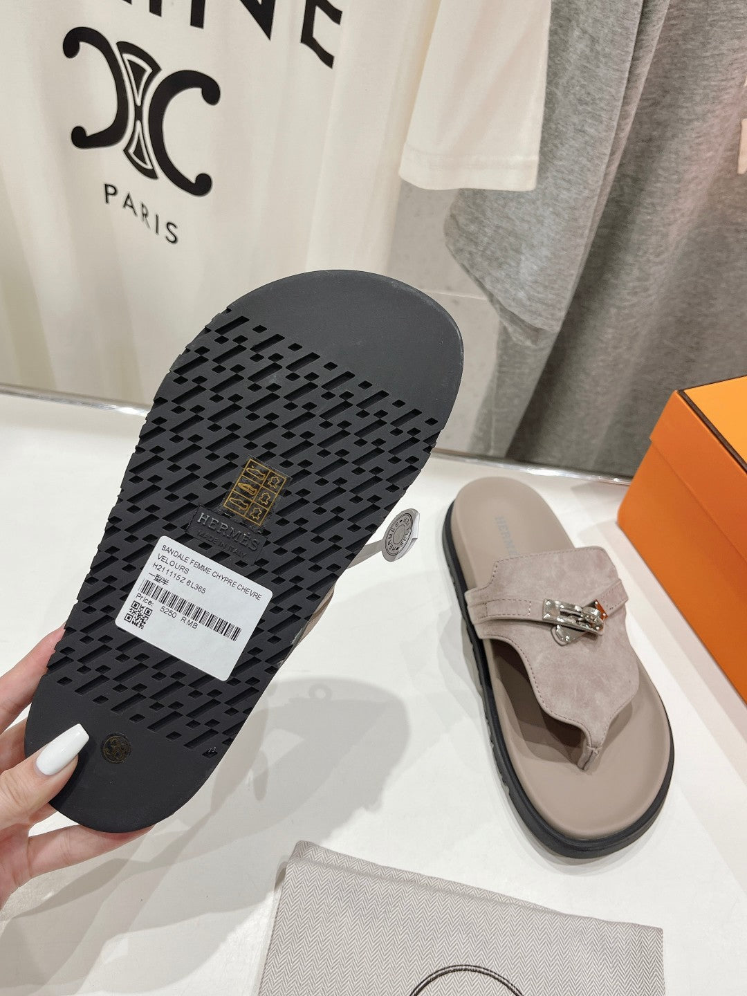 EMPIRE SANDAL LIGHT GRAY SUEDE - 35