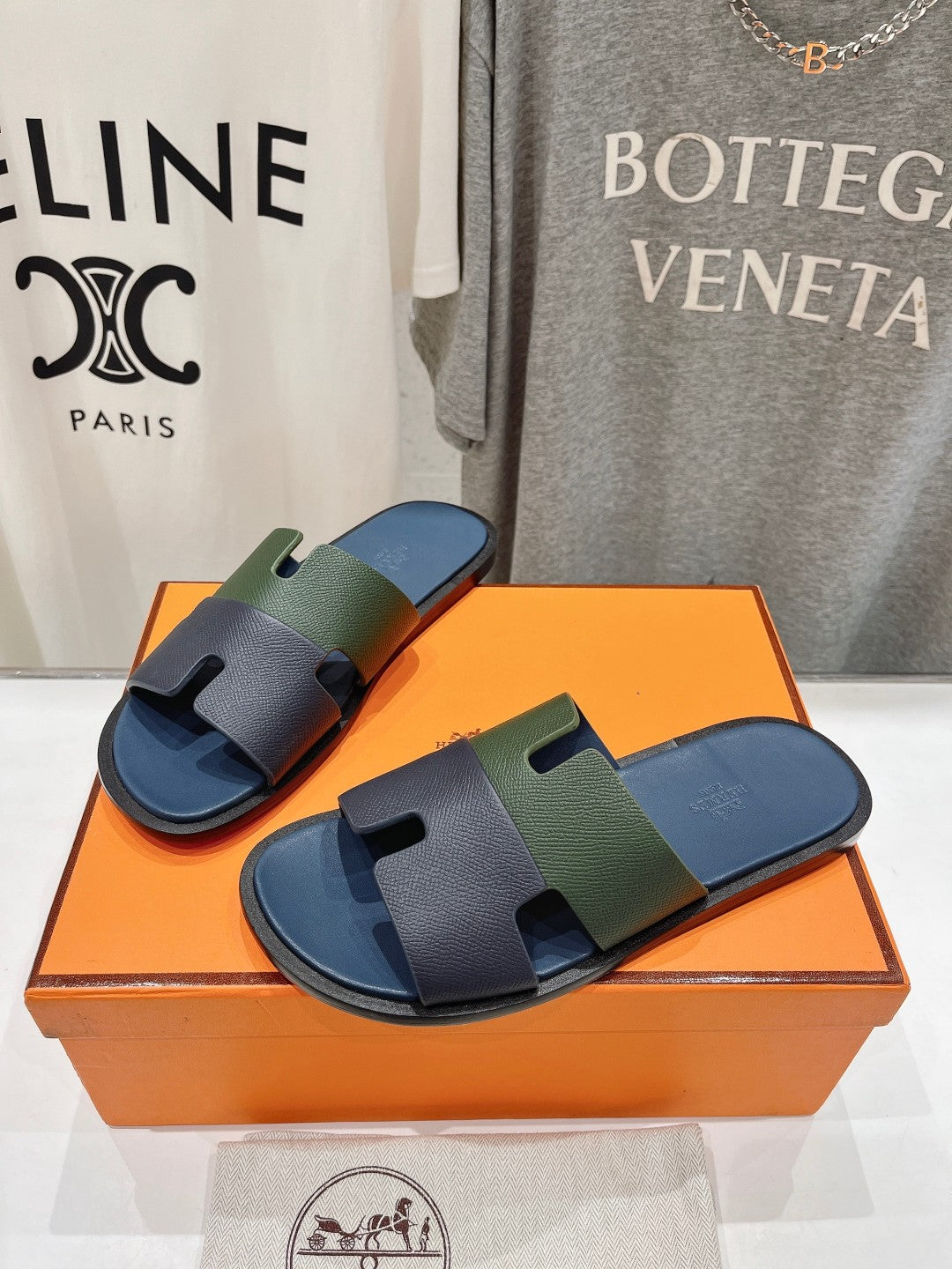 IZMIR SANDAL AEGEAN MIX HUNTER MIX PEACOCK LAMBSKIN - 35