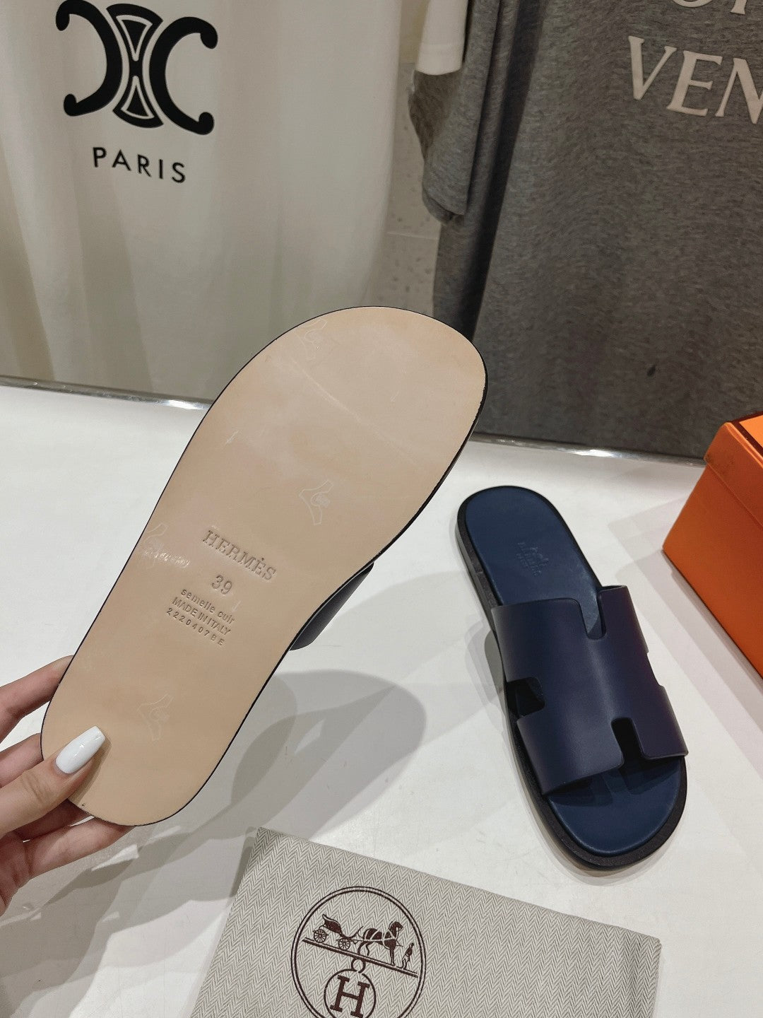 IZMIR SANDAL INDIGO LAMBSKIN - 35
