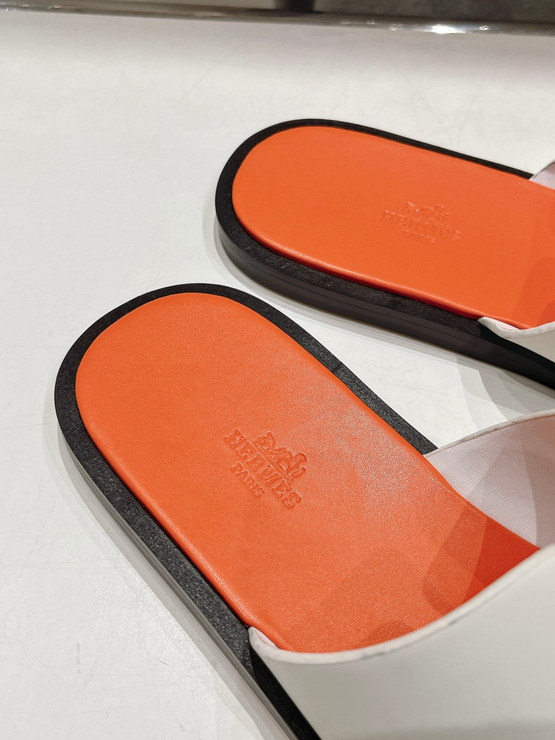 IZMIR SANDAL LIGHT ORANGE MIX WHITE LAMBSKIN - 35