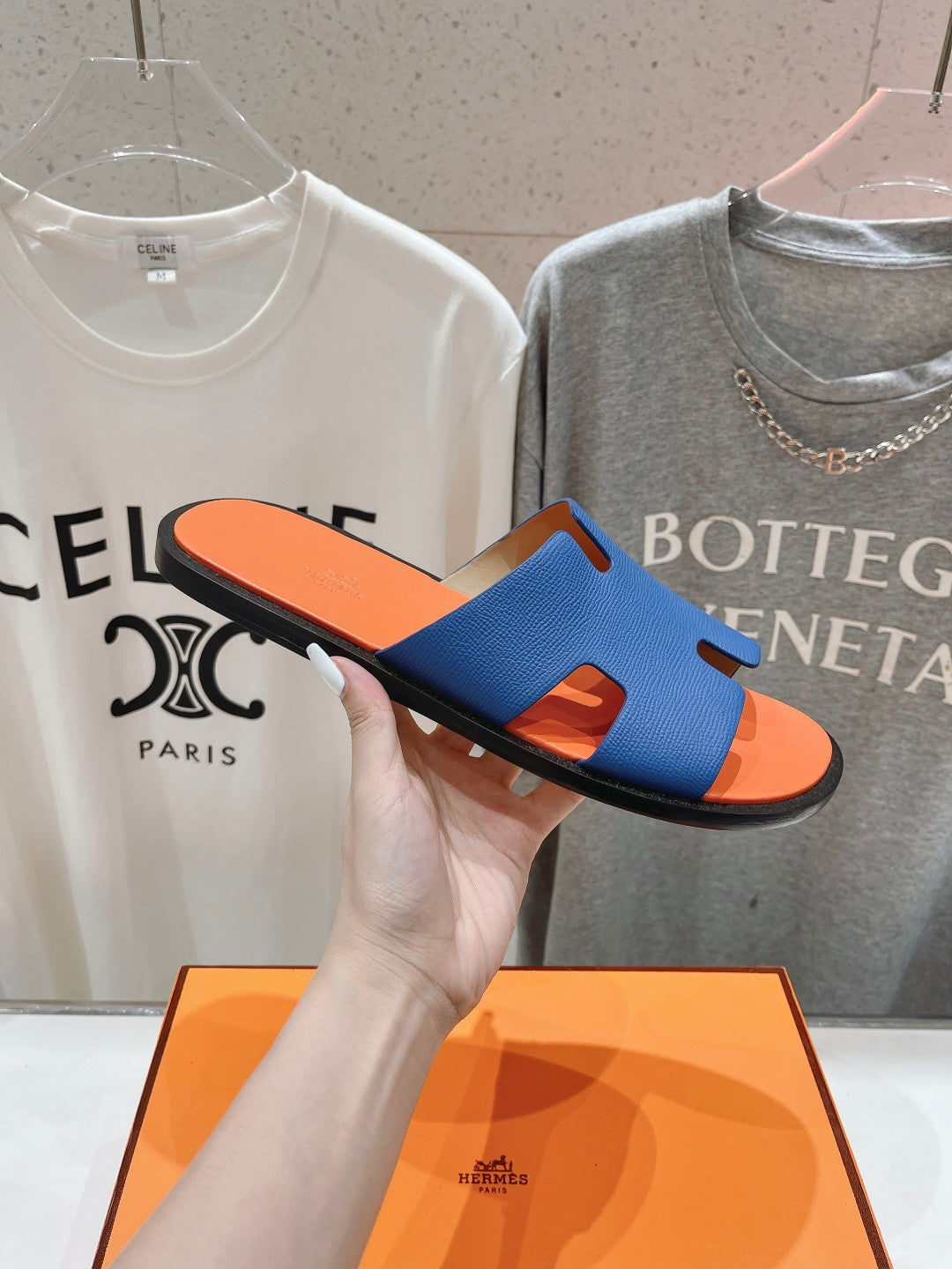 IZMIR SANDAL LIGHT ORANGE MIX LAPIS LAMBSKIN - 35