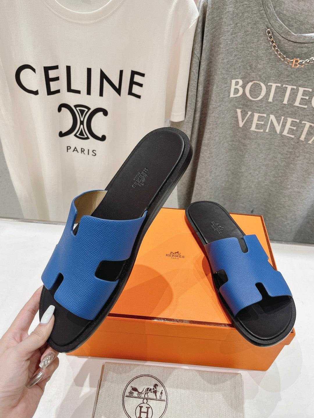 IZMIR SANDAL BLACK MIX LAPIS LAMBSKIN - 35
