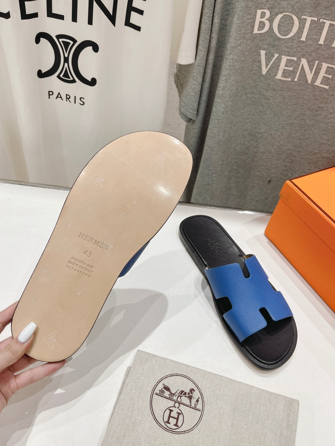 IZMIR SANDAL BLACK MIX LAPIS LAMBSKIN - 35