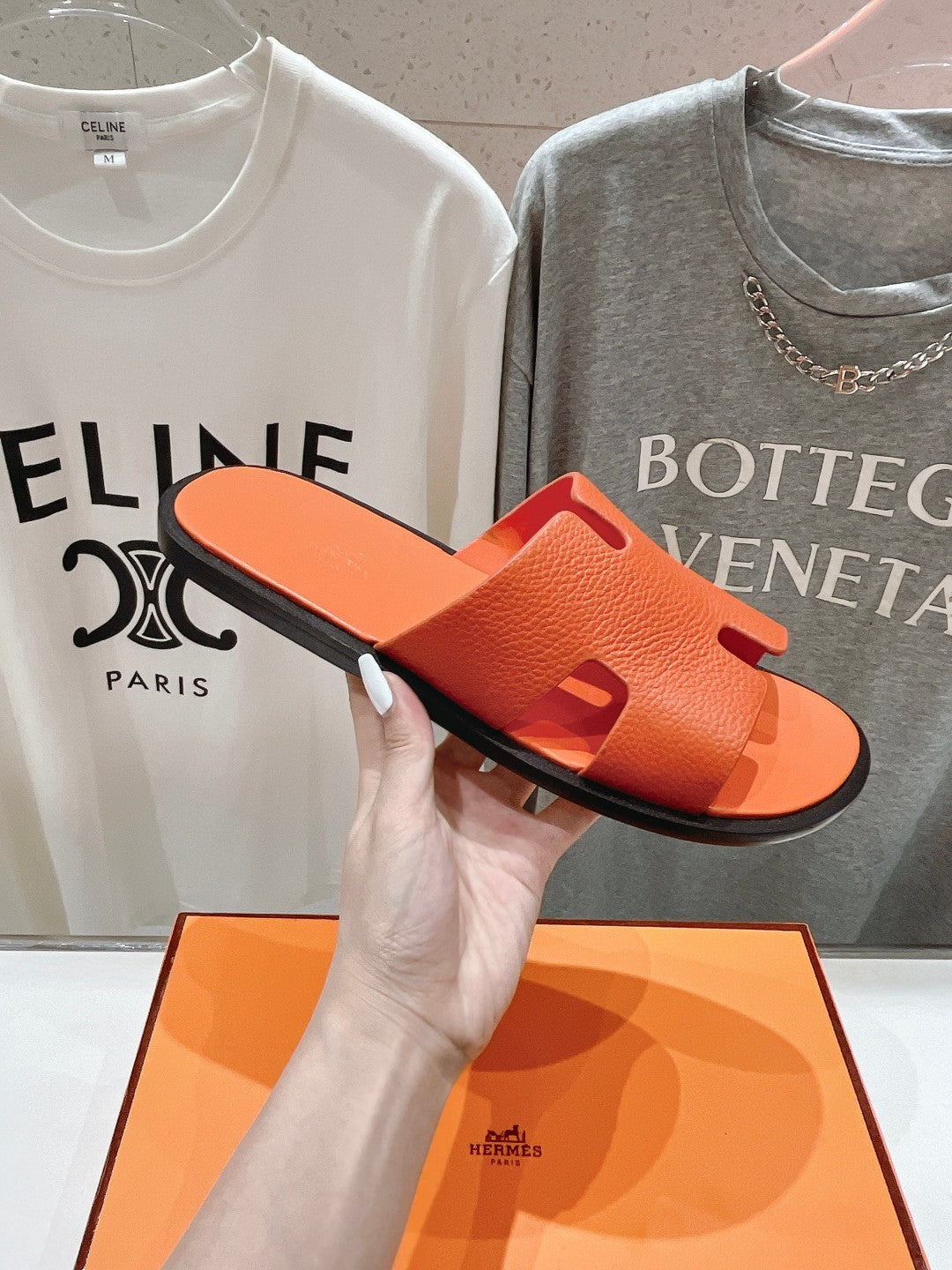IZMIR SANDAL ORANGE LAMBSKIN - 35