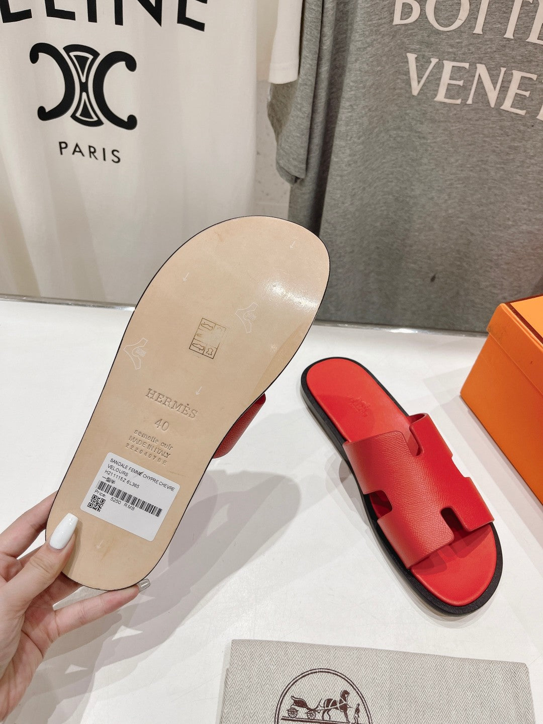 IZMIR SANDAL CRIMSON LAMBSKIN - 35