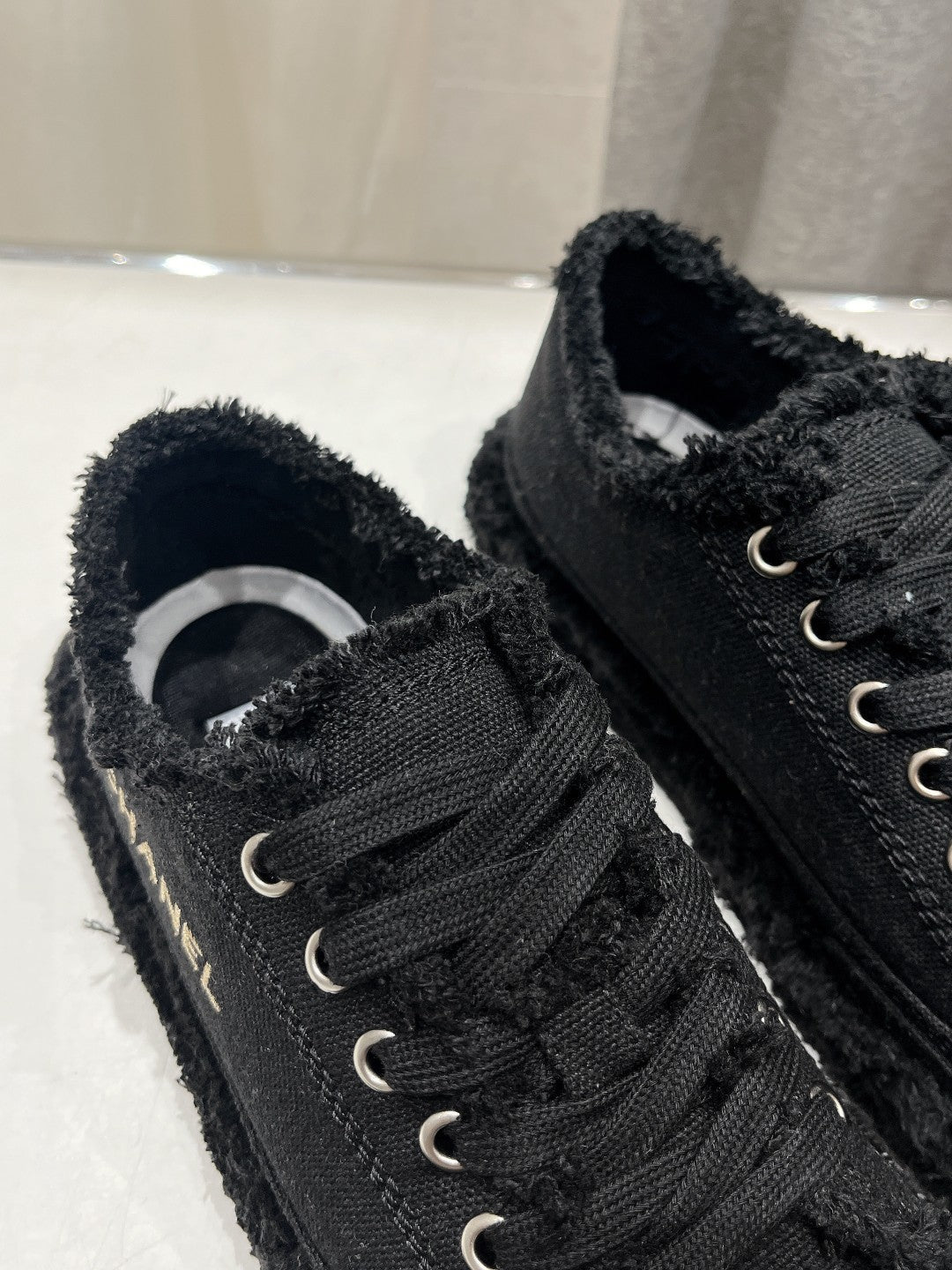 CC SNEAKER BLACK DENIM FABRIC - 35