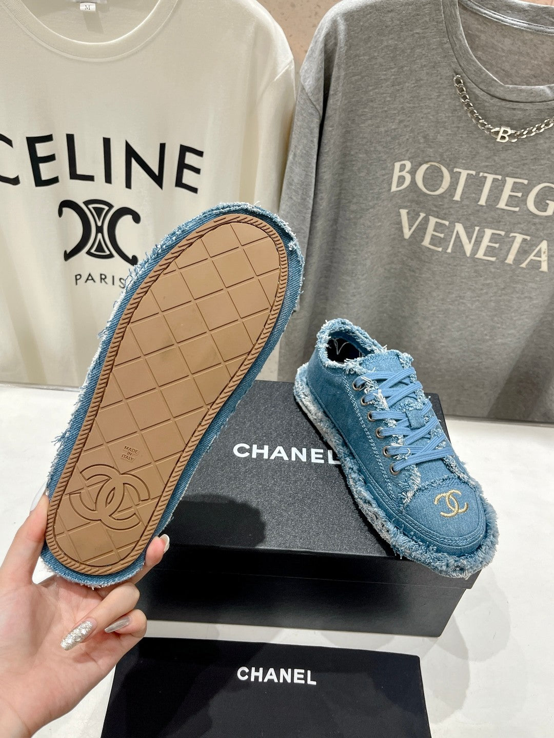 CC SNEAKER SKY BLUE DENIM FABRIC - 35