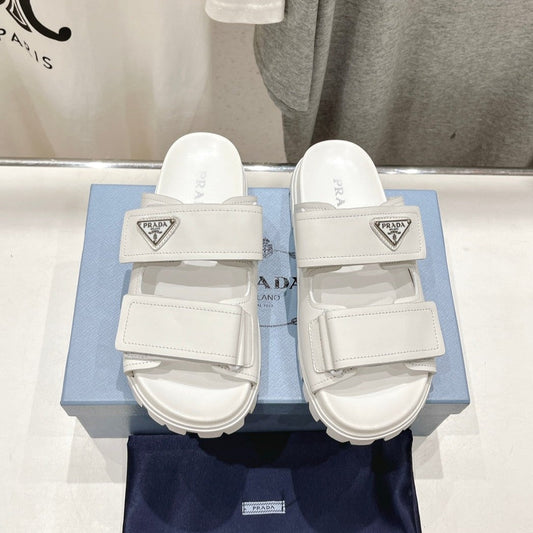 PRA STRAP SANDALS WHITE CALFSKIN - 35