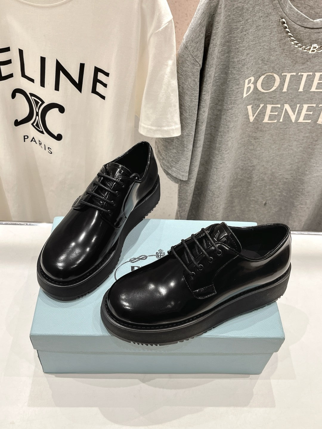PRA BRUSHED LEATHER LOAFERS JET-BLACK - 35
