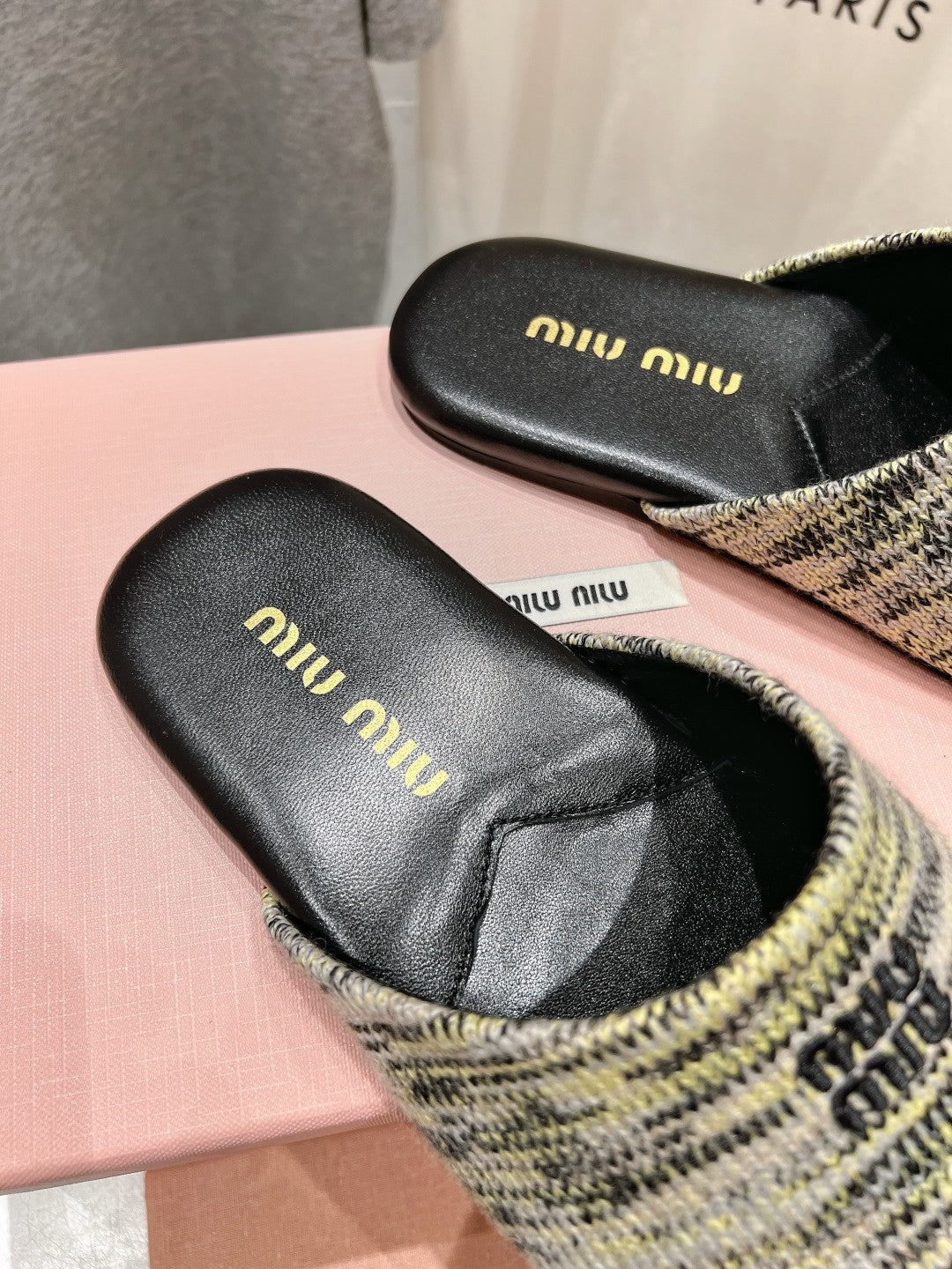 KNITTED MULES IN MULTICOLOR WOOL - 35