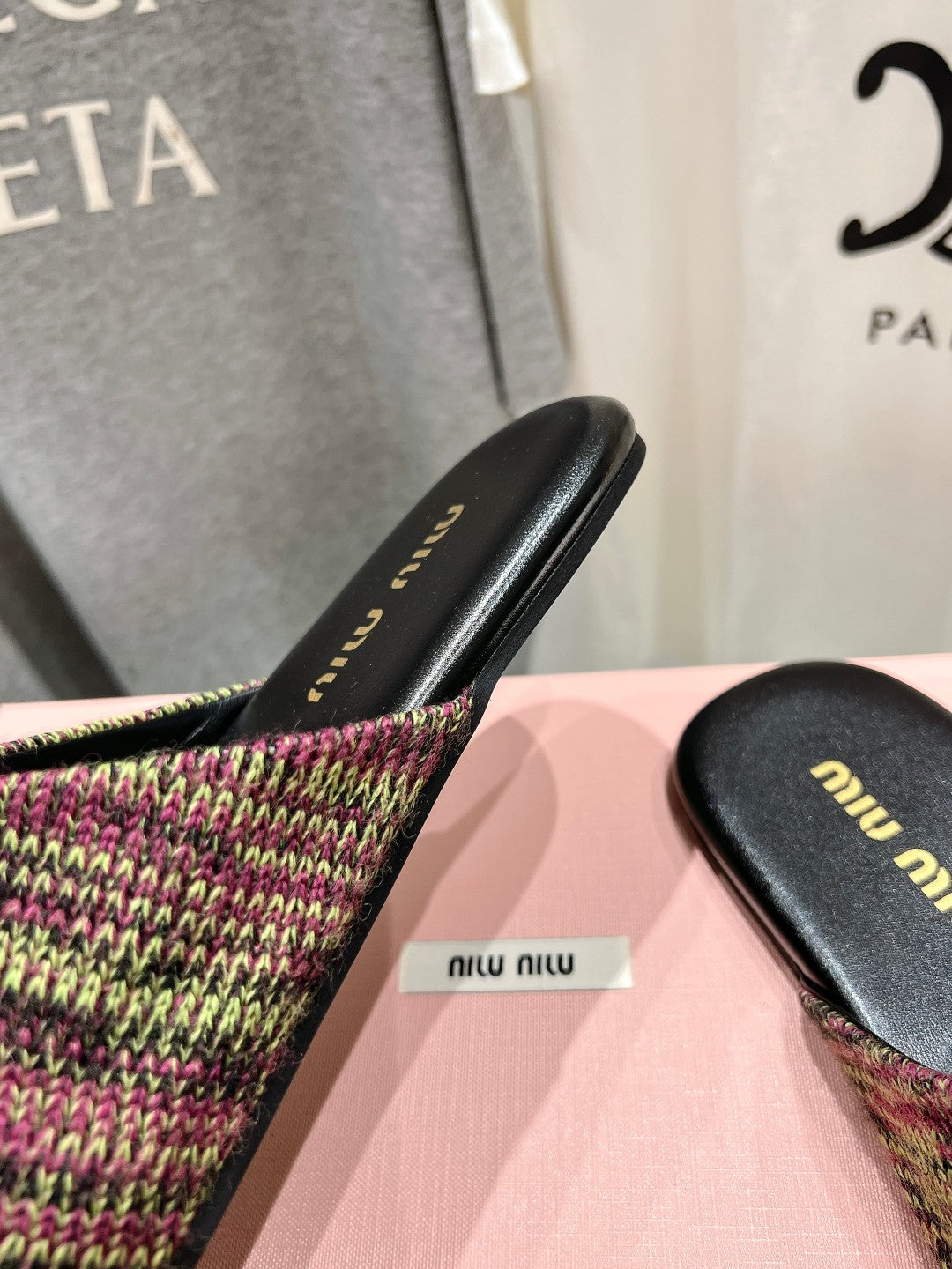 KNITTED MULES IN COLORFUL WOOL - 35