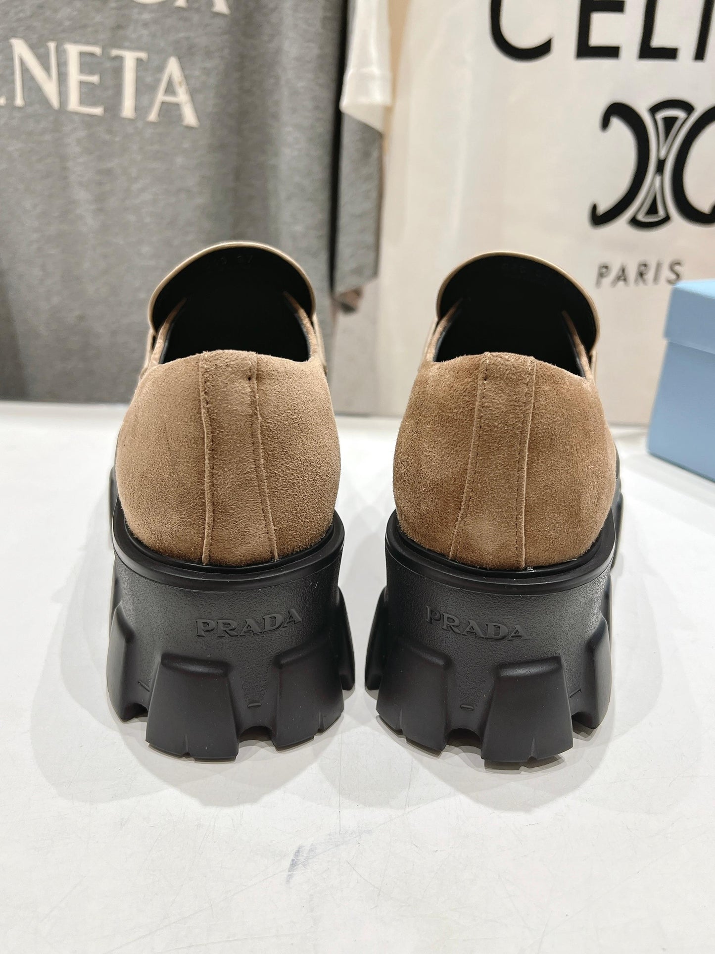 MONOLITH LOAFERS IN CAMEL BEIGE SUEDE - 35