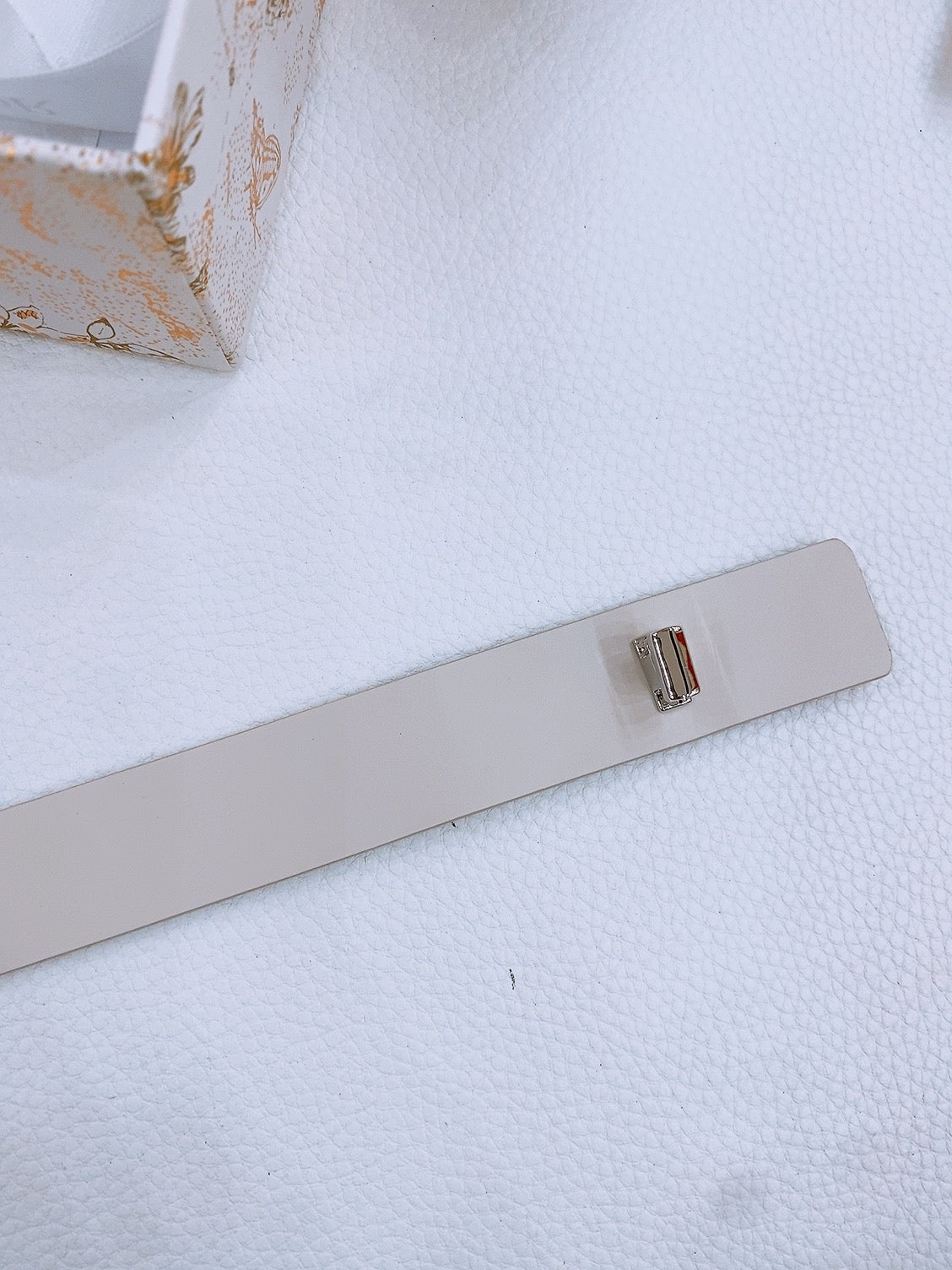 DIOR 25S BELT 25 MM IN WHITE CALFSKIN 561820 - 30