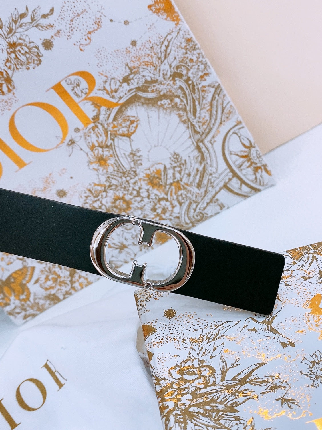 DIOR 25S BELT 25 MM IN BLACK CALFSKIN 561821 - 30