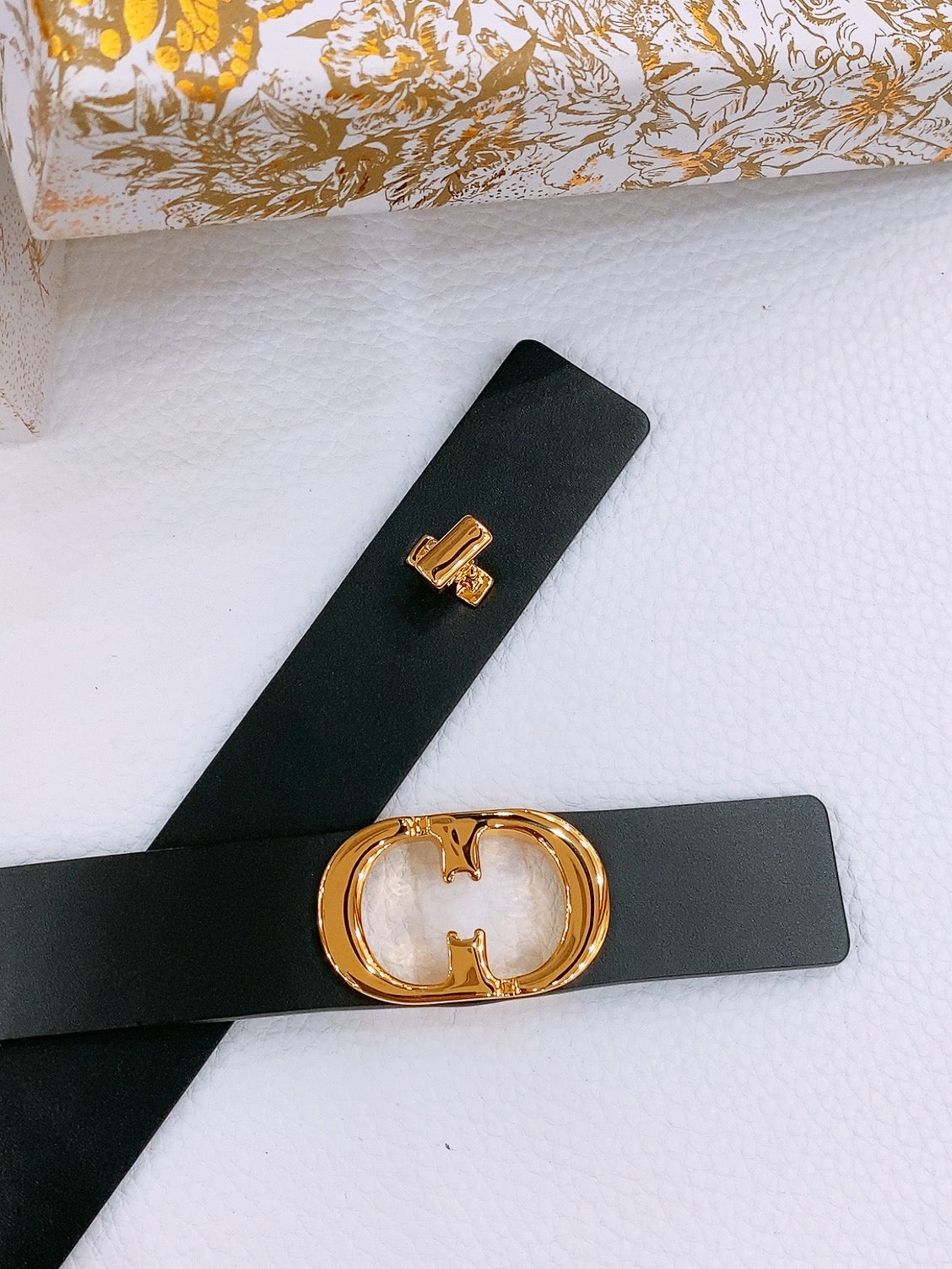 DIOR 25S BELT 25 MM IN BLACK CALFSKIN 561823 - 30